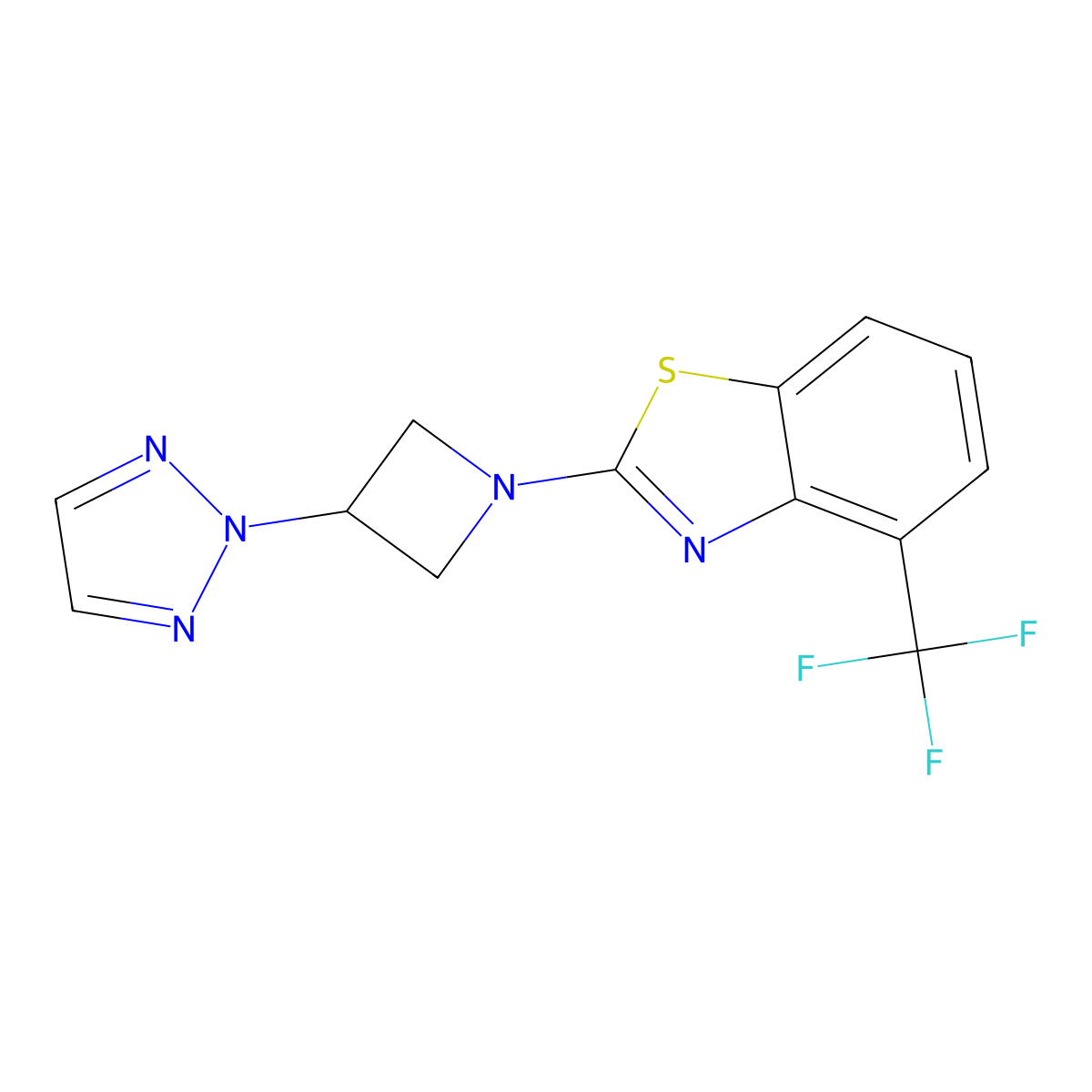 2-[3-(2H-1,2,3-triazol-2-yl)azetidin-1-yl]-4-(trifluoromethyl)-1,3-benzothiazole molecular structure, CAS 2877633-73-1