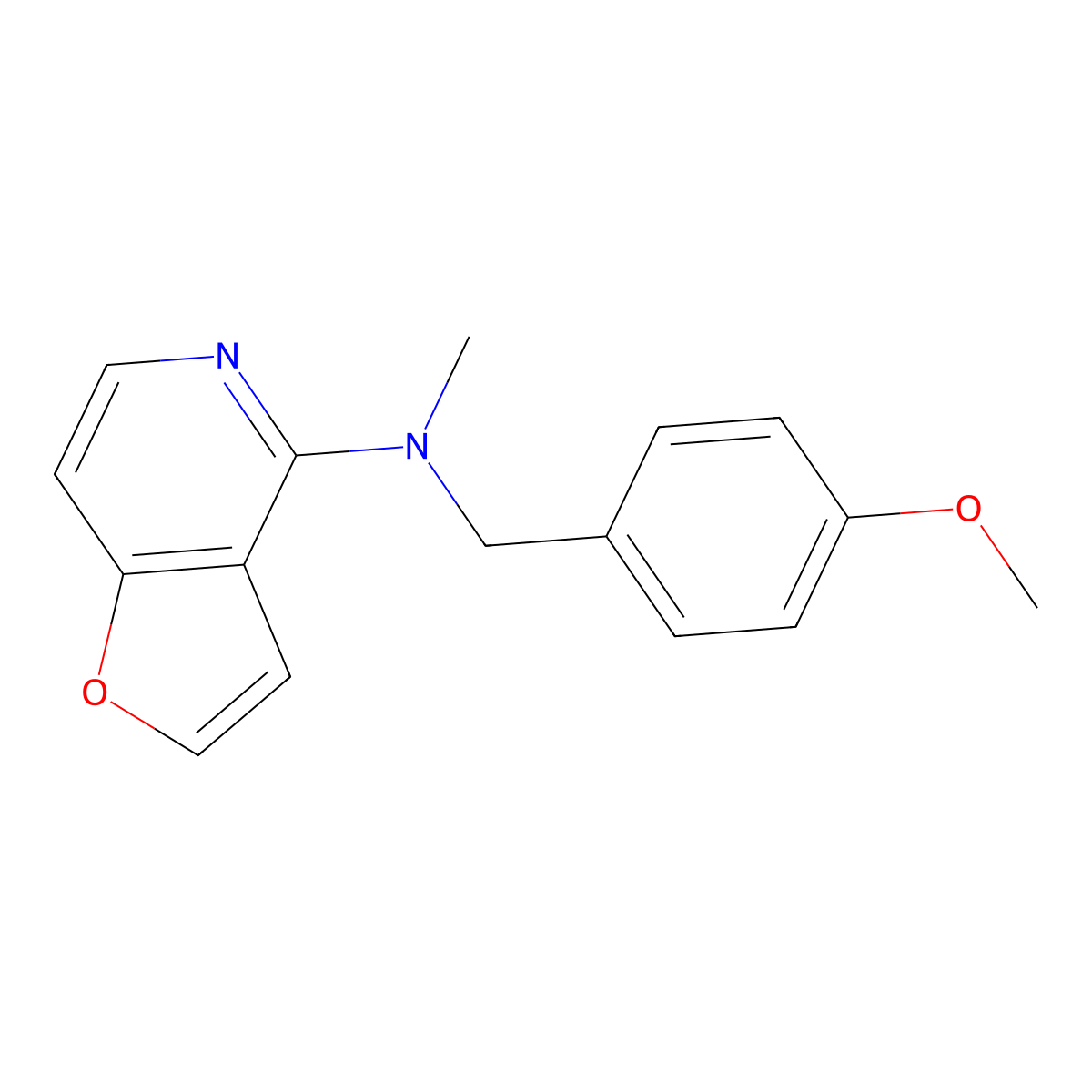 N-[(4-methoxyphenyl)methyl]-N-methylfuro[3,2-c]pyridin-4-amine molecular structure, CAS 2877633-99-1