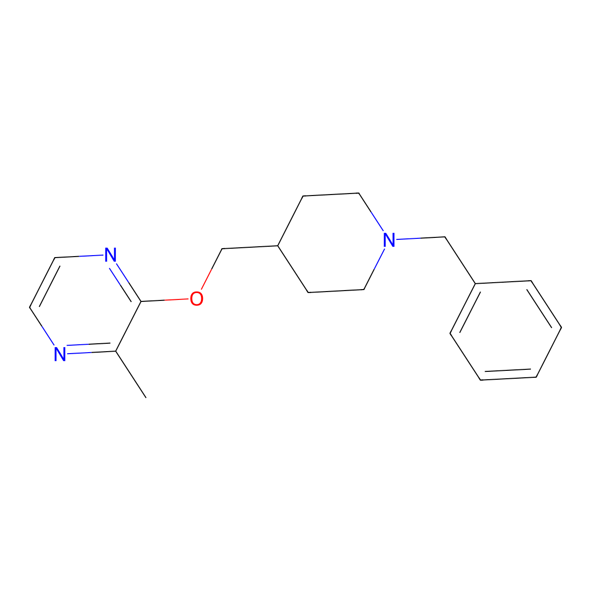 2-[(1-Benzylpiperidin-4-yl)methoxy]-3-methylpyrazine molecular structure, CAS 2877634-07-4