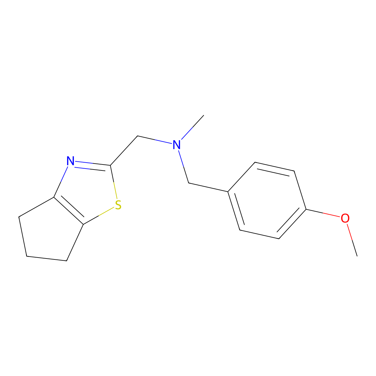 ({4H,5H,6H-cyclopenta[d][1,3]thiazol-2-yl}methyl)[(4-methoxyphenyl)methyl]methylamine molecular structure, CAS 2877634-14-3
