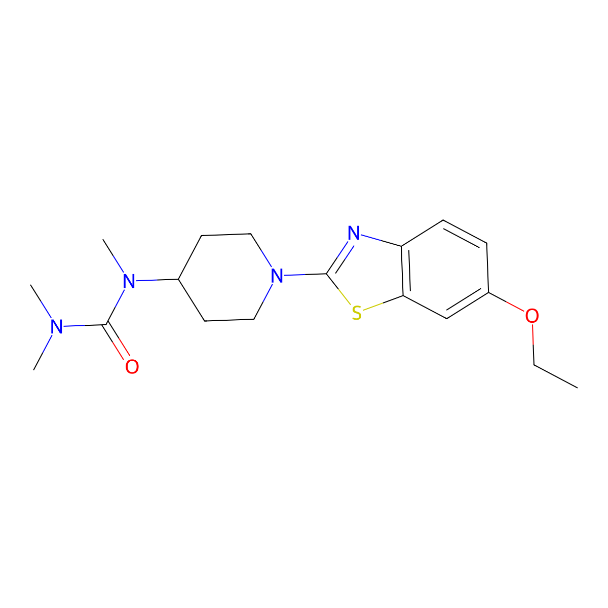 1-[1-(6-Ethoxy-1,3-benzothiazol-2-yl)piperidin-4-yl]-1,3,3-trimethylurea molecular structure, CAS 2877634-31-4