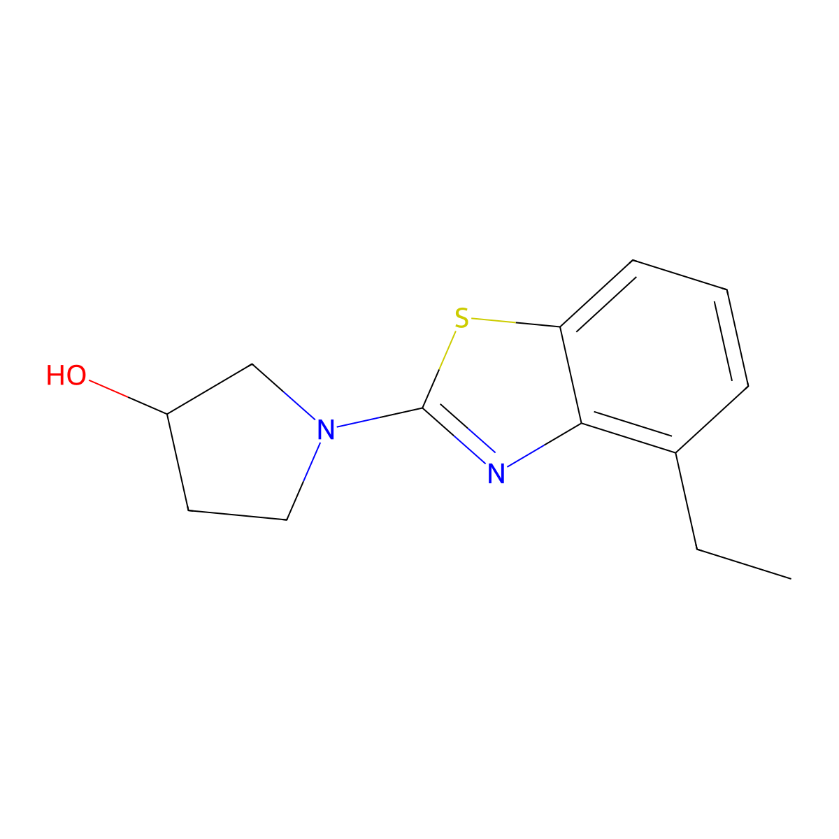 1-(4-Ethyl-1,3-benzothiazol-2-yl)pyrrolidin-3-ol molecular structure, CAS 2877634-78-9