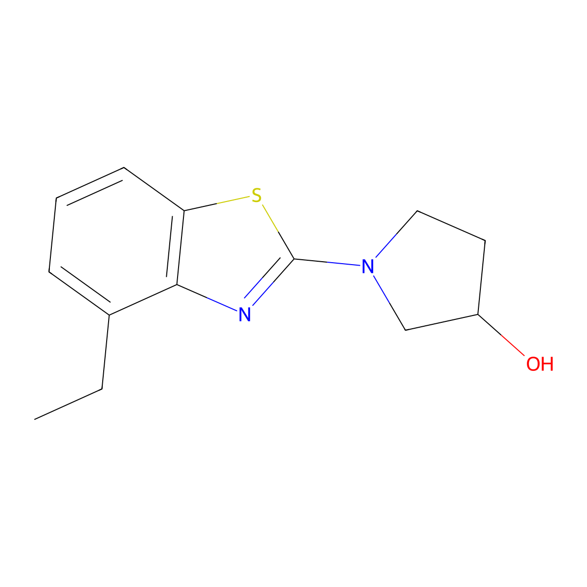 1-(4-Ethyl-1,3-benzothiazol-2-yl)pyrrolidin-3-ol molecular structure, CAS 2877634-78-9