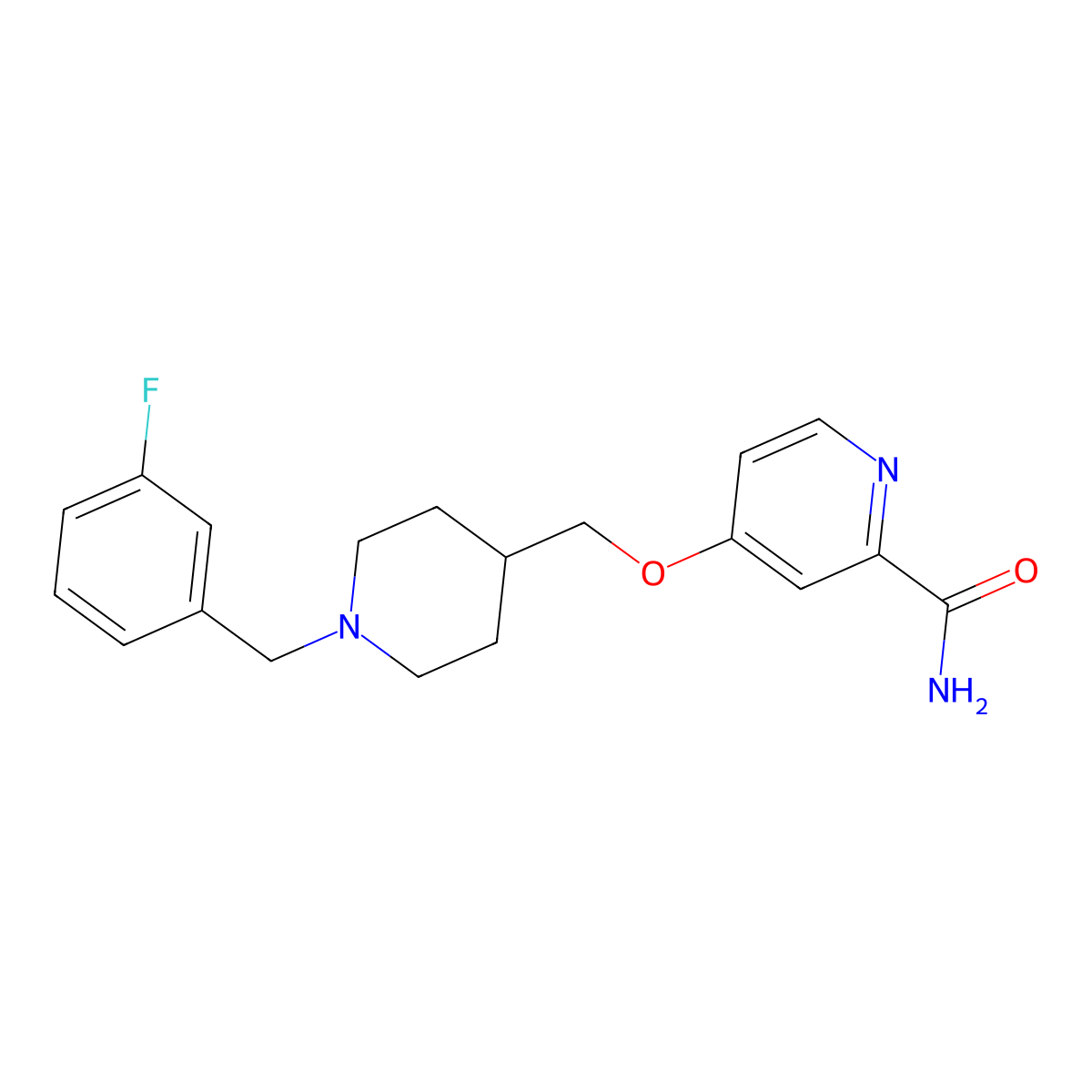4-({1-[(3-Fluorophenyl)methyl]piperidin-4-yl}methoxy)pyridine-2-carboxamide molecular structure, CAS 2877635-53-3