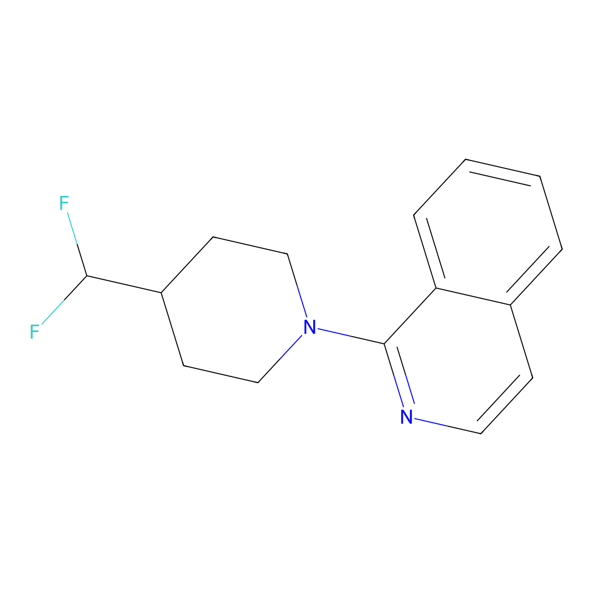 1-[4-(Difluoromethyl)piperidin-1-yl]isoquinoline molecular structure, CAS 2877635-61-3