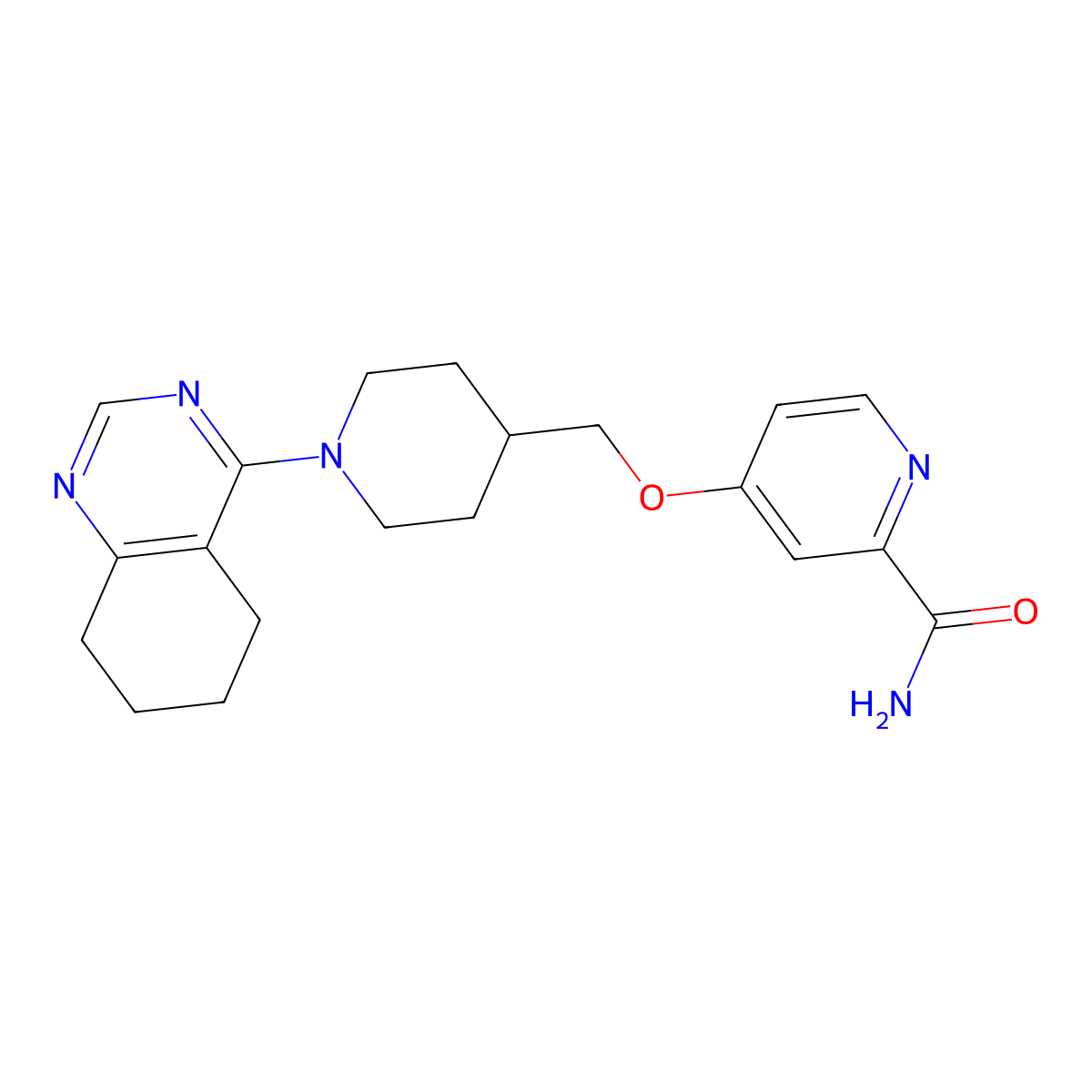 4-{[1-(5,6,7,8-Tetrahydroquinazolin-4-yl)piperidin-4-yl]methoxy}pyridine-2-carboxamide molecular structure, CAS 2877635-91-9