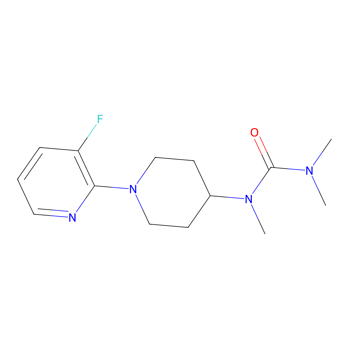 1-[1-(3-Fluoropyridin-2-yl)piperidin-4-yl]-1,3,3-trimethylurea molecular structure, CAS 2877636-04-7