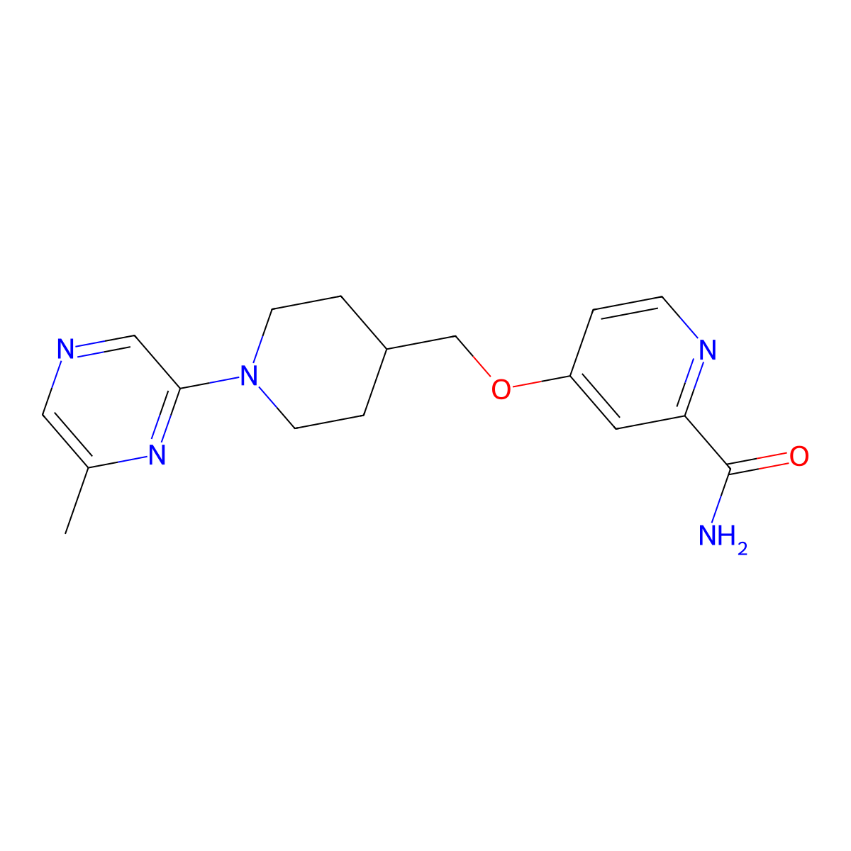 4-{[1-(6-Methylpyrazin-2-yl)piperidin-4-yl]methoxy}pyridine-2-carboxamide molecular structure, CAS 2877637-10-8