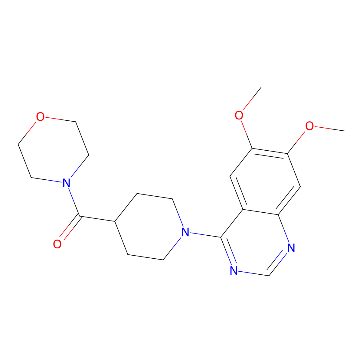 6,7-Dimethoxy-4-[4-(morpholine-4-carbonyl)piperidin-1-yl]quinazoline molecular structure, CAS 2877637-13-1