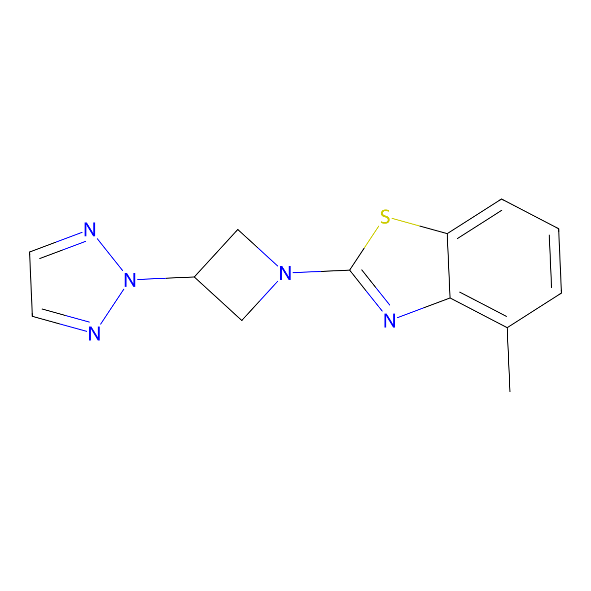 4-methyl-2-[3-(2H-1,2,3-triazol-2-yl)azetidin-1-yl]-1,3-benzothiazole molecular structure, CAS 2877637-16-4