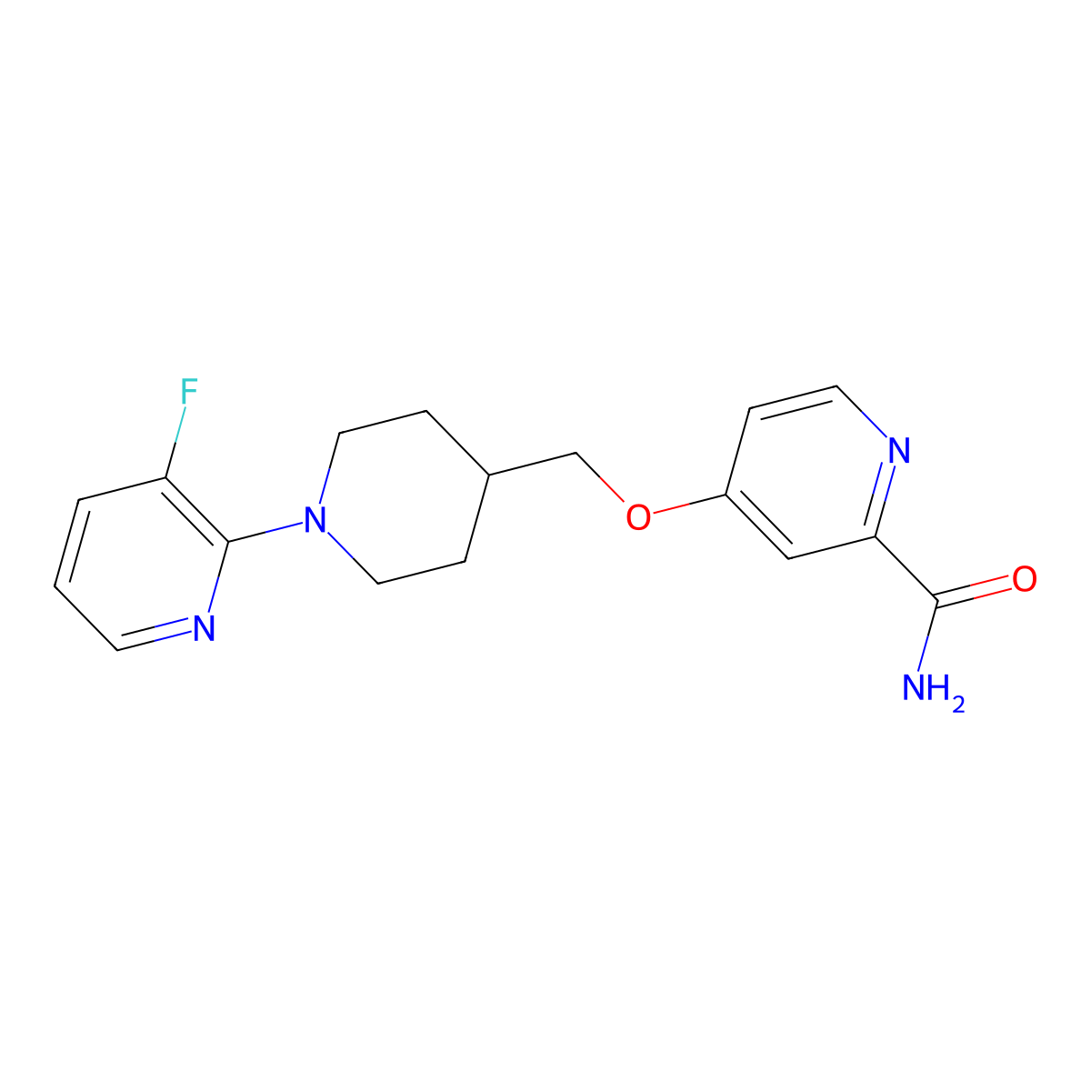 4-{[1-(3-Fluoropyridin-2-yl)piperidin-4-yl]methoxy}pyridine-2-carboxamide molecular structure, CAS 2877637-92-6