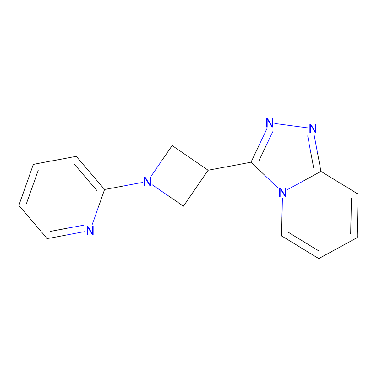 2-(3-{[1,2,4]Triazolo[4,3-a]pyridin-3-yl}azetidin-1-yl)pyridine molecular structure, CAS 2877638-15-6