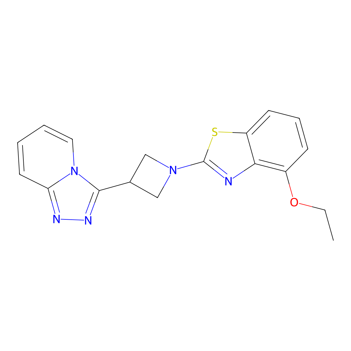 4-Ethoxy-2-(3-{[1,2,4]triazolo[4,3-a]pyridin-3-yl}azetidin-1-yl)-1,3-benzothiazole molecular structure, CAS 2877638-44-1