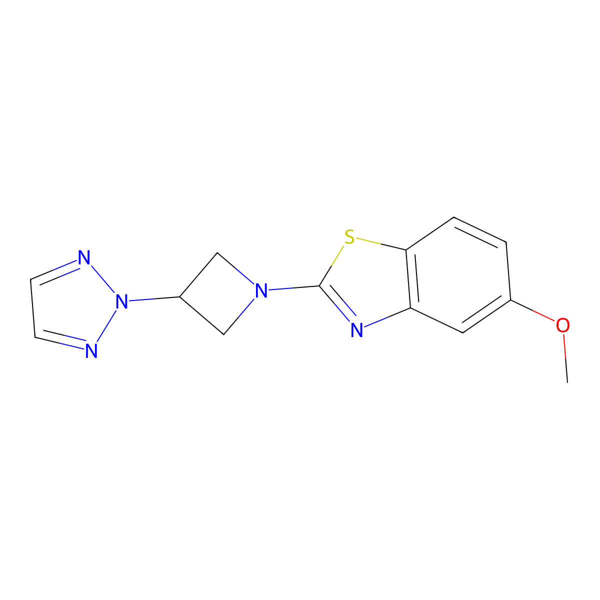 5-methoxy-2-[3-(2H-1,2,3-triazol-2-yl)azetidin-1-yl]-1,3-benzothiazole molecular structure, CAS 2877638-52-1
