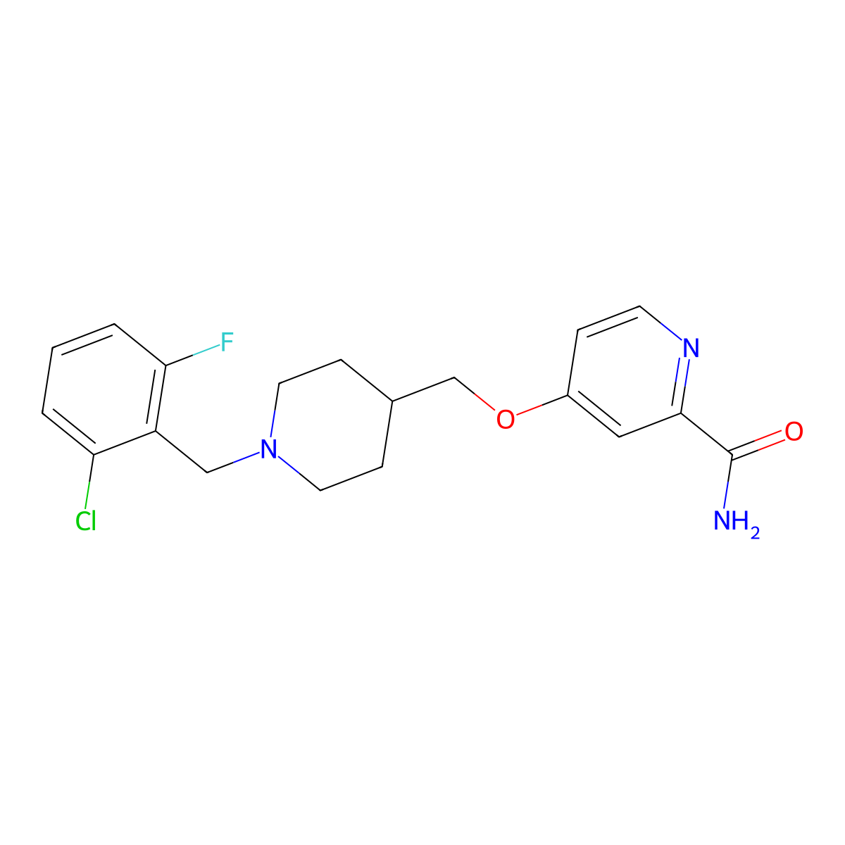 4-({1-[(2-Chloro-6-fluorophenyl)methyl]piperidin-4-yl}methoxy)pyridine-2-carboxamide molecular structure, CAS 2877638-79-2