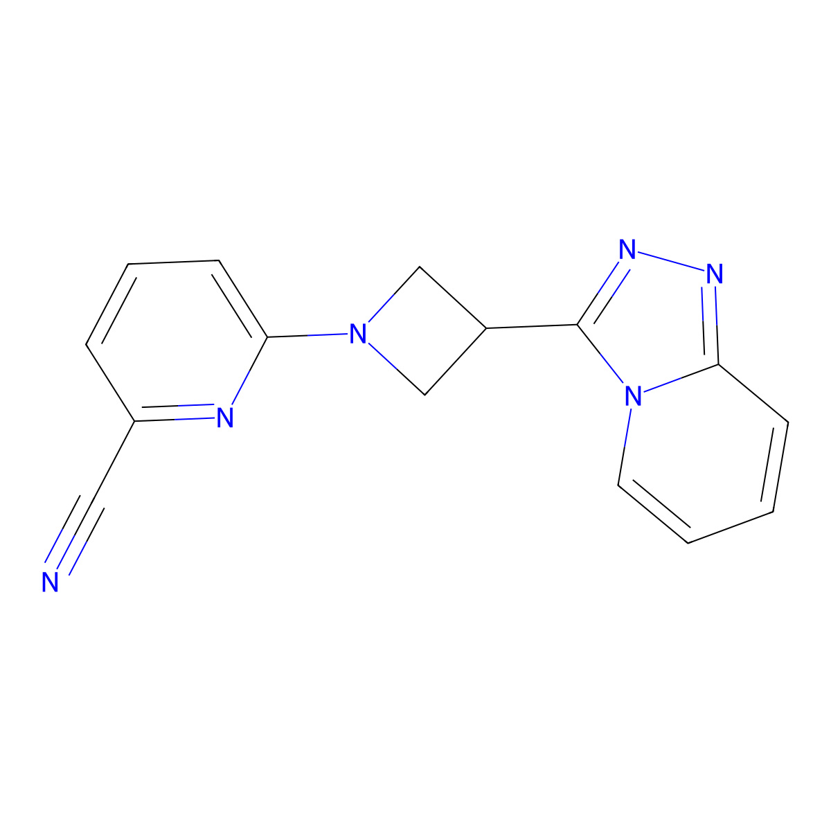6-(3-{[1,2,4]Triazolo[4,3-a]pyridin-3-yl}azetidin-1-yl)pyridine-2-carbonitrile molecular structure, CAS 2877638-84-9
