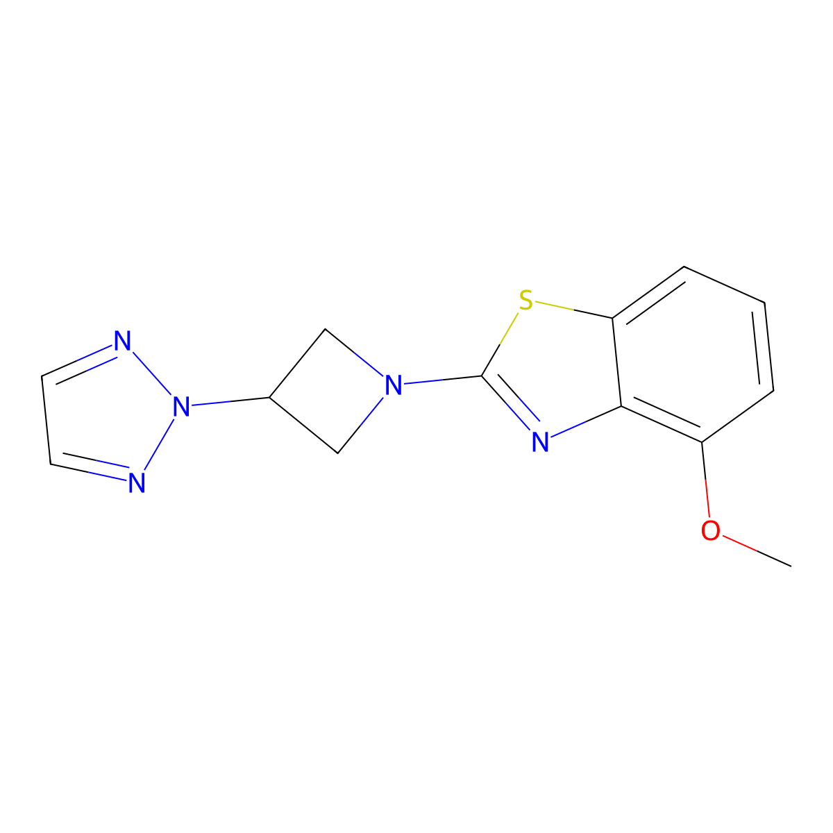 4-methoxy-2-[3-(2H-1,2,3-triazol-2-yl)azetidin-1-yl]-1,3-benzothiazole molecular structure, CAS 2877639-10-4