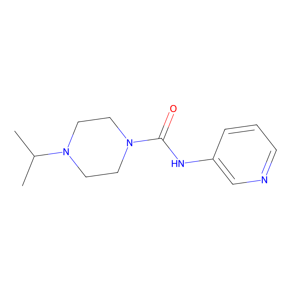 4-(propan-2-yl)-N-(pyridin-3-yl)piperazine-1-carboxamide molecular structure, CAS 2877639-43-3
