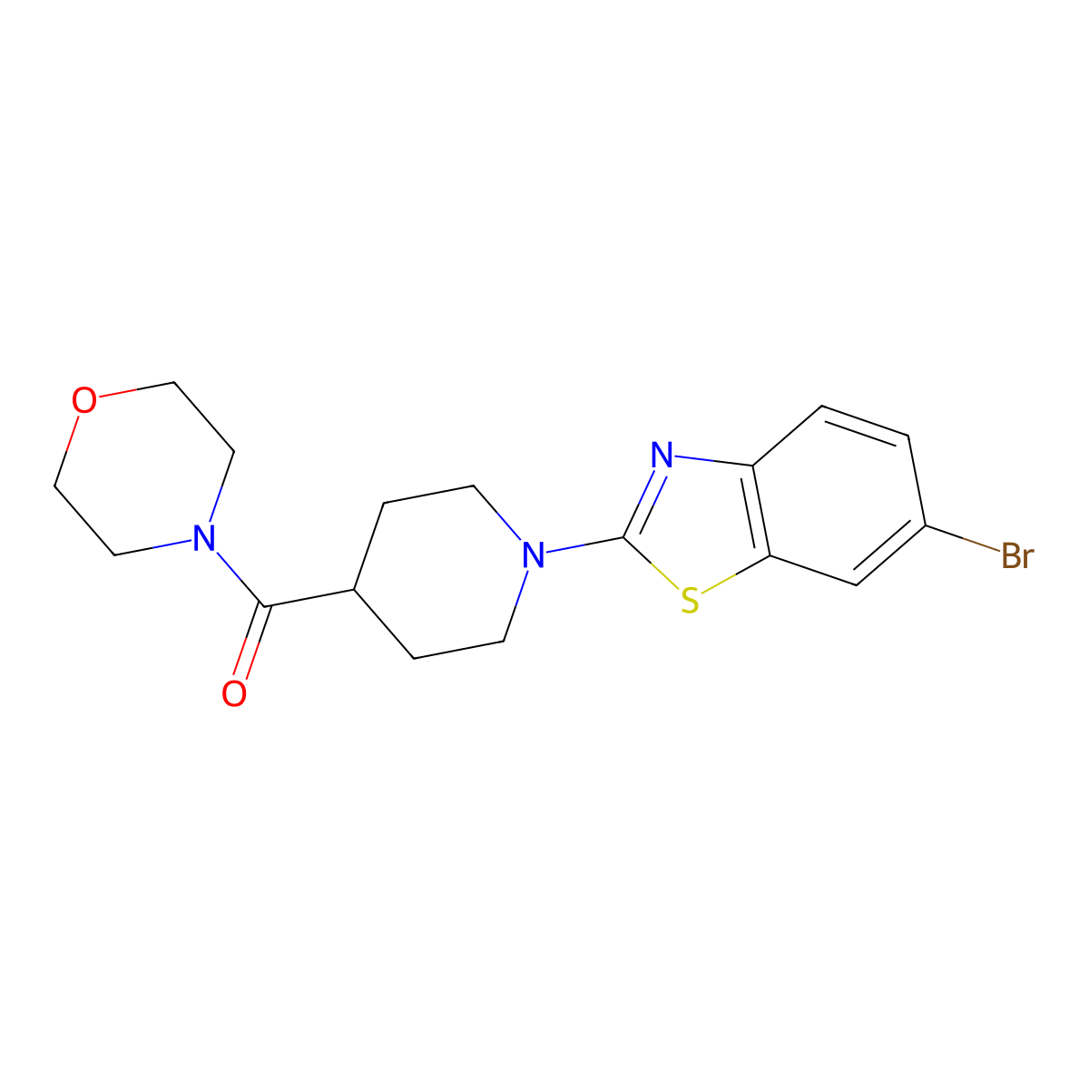 6-Bromo-2-[4-(morpholine-4-carbonyl)piperidin-1-yl]-1,3-benzothiazole molecular structure, CAS 2877639-54-6