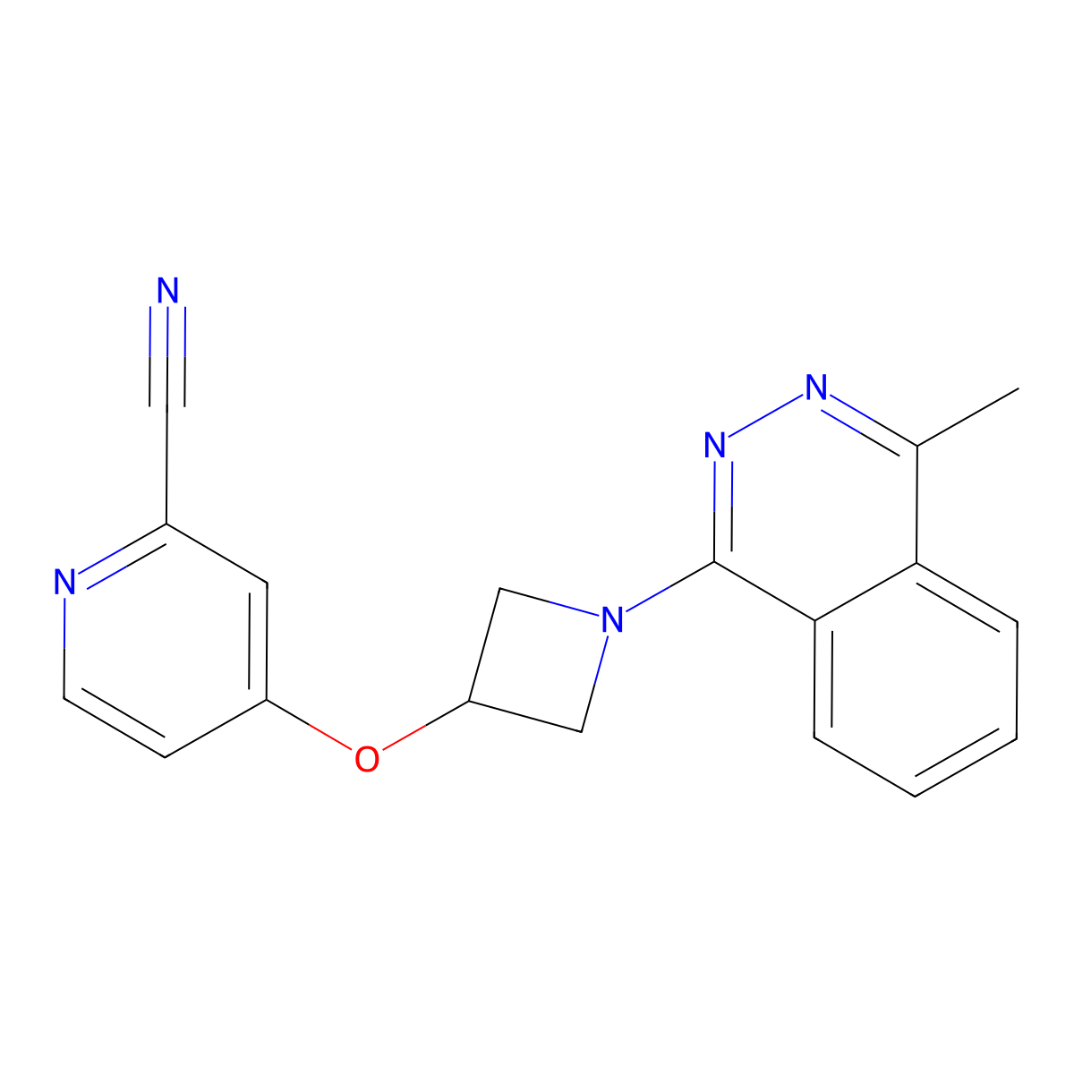4-{[1-(4-Methylphthalazin-1-yl)azetidin-3-yl]oxy}pyridine-2-carbonitrile molecular structure, CAS 2877639-84-2