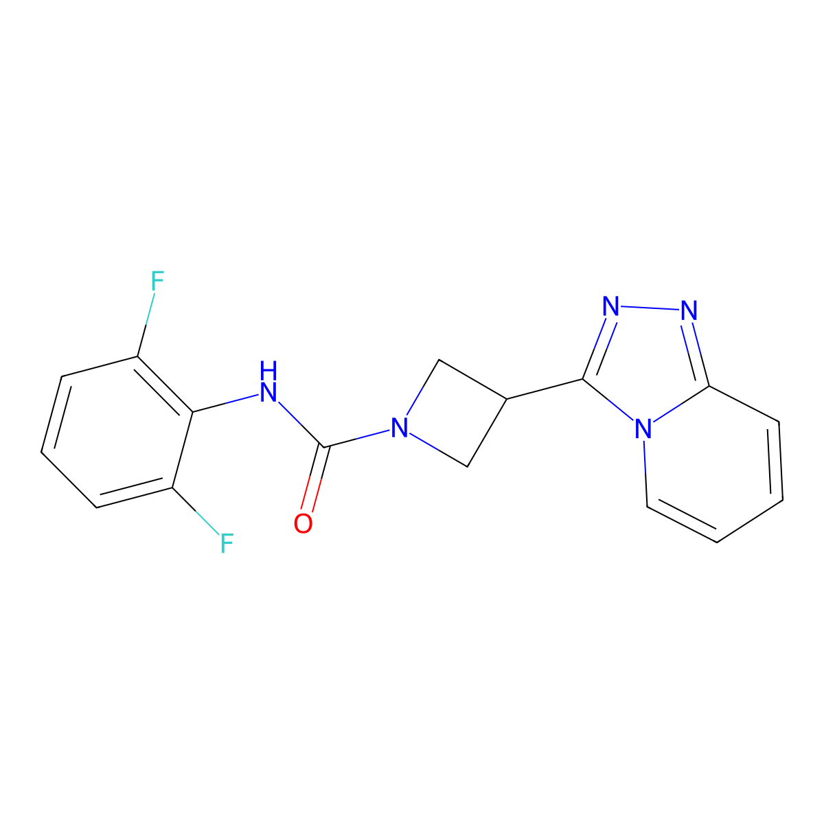 N-(2,6-difluorophenyl)-3-{[1,2,4]triazolo[4,3-a]pyridin-3-yl}azetidine-1-carboxamide molecular structure, CAS 2877640-97-4