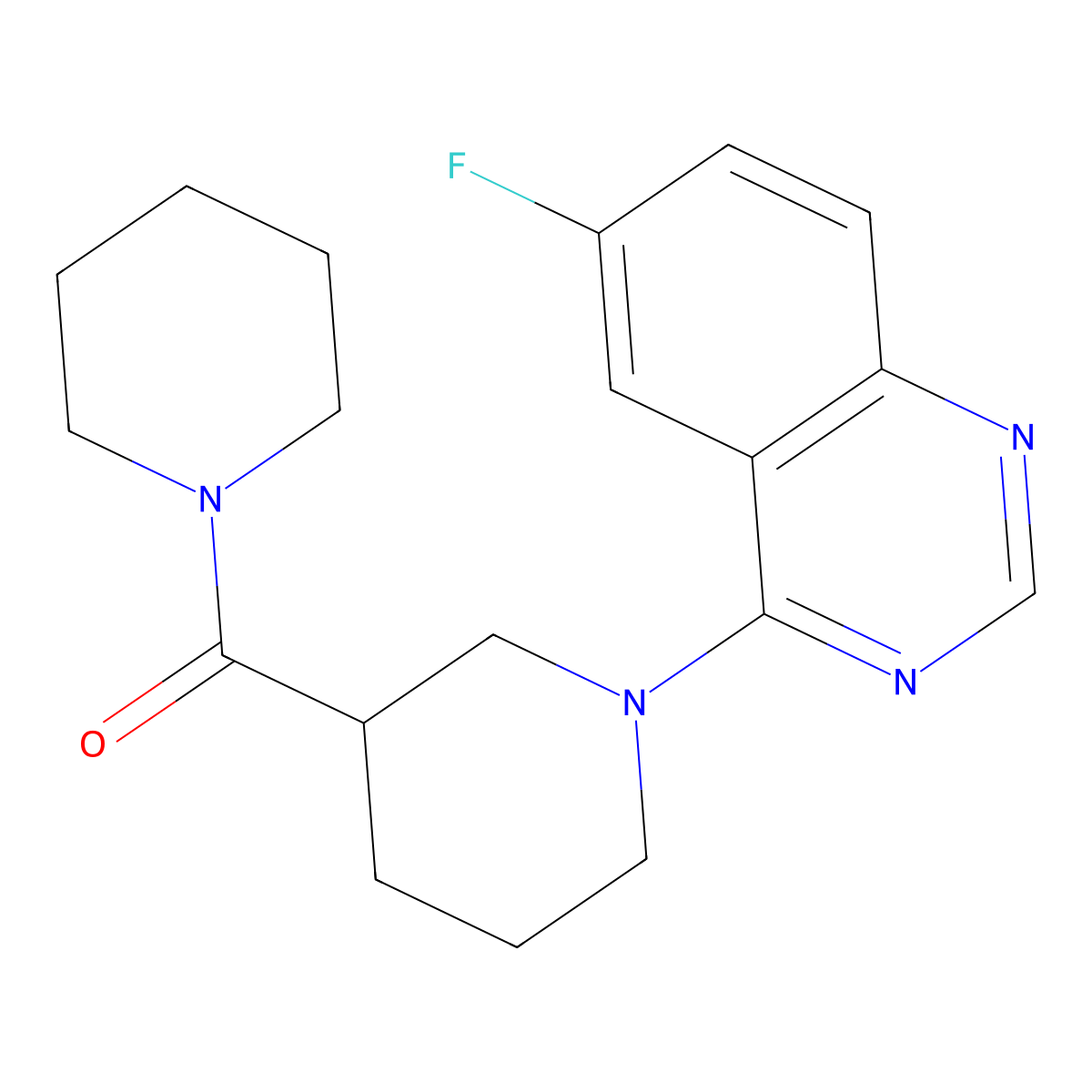 6-Fluoro-4-[3-(piperidine-1-carbonyl)piperidin-1-yl]quinazoline molecular structure, CAS 2877641-05-7