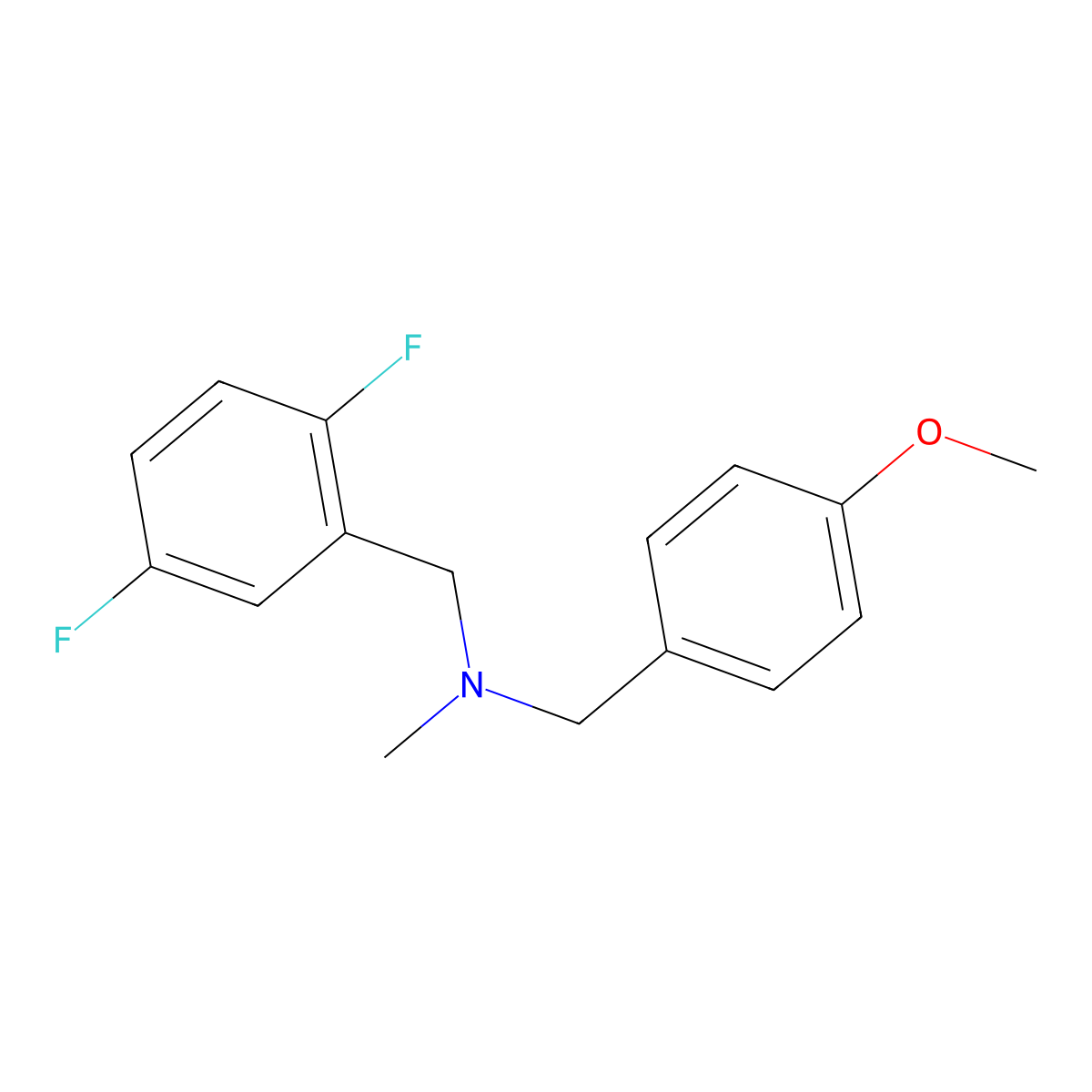 [(2,5-Difluorophenyl)methyl][(4-methoxyphenyl)methyl]methylamine molecular structure, CAS 2877641-09-1