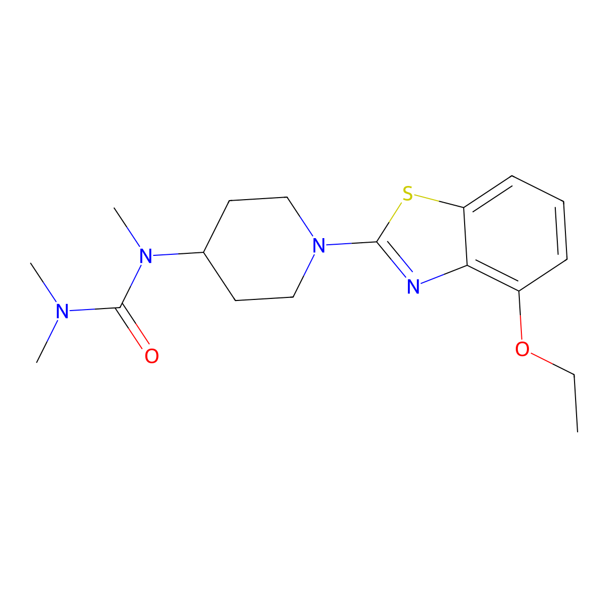 1-[1-(4-Ethoxy-1,3-benzothiazol-2-yl)piperidin-4-yl]-1,3,3-trimethylurea molecular structure, CAS 2877641-12-6