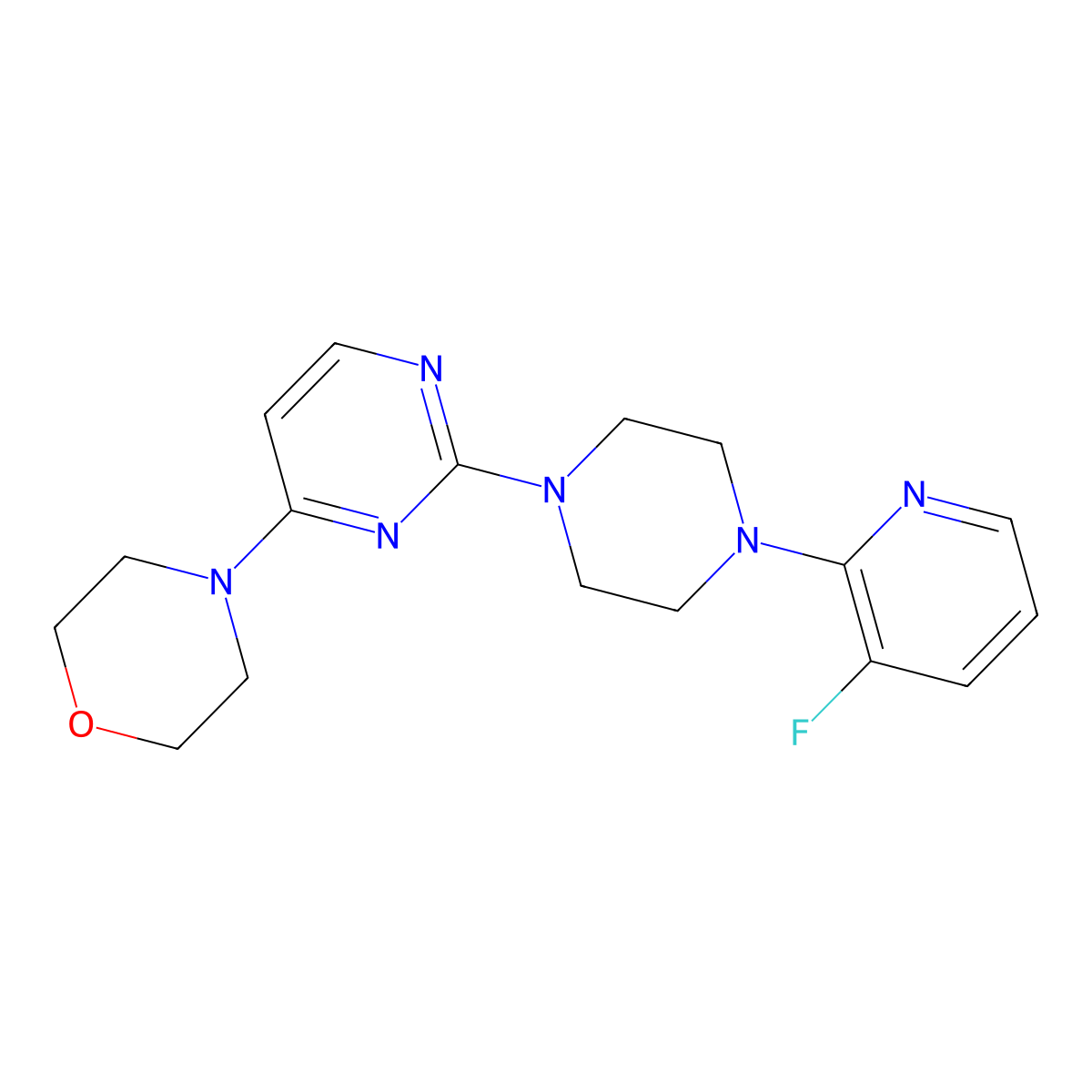 4-{2-[4-(3-Fluoropyridin-2-yl)piperazin-1-yl]pyrimidin-4-yl}morpholine molecular structure, CAS 2877641-85-3