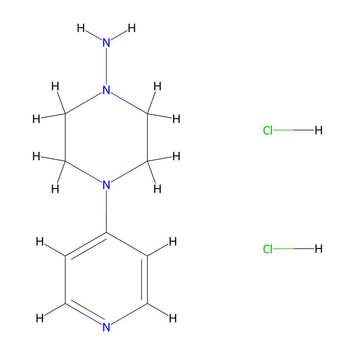 4-(Pyridin-4-yl)piperazin-1-amine dihydrochloride molecular structure, CAS 2877641-96-6