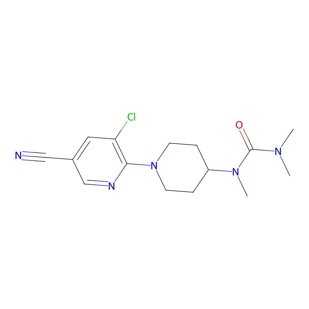 1-[1-(3-Chloro-5-cyanopyridin-2-yl)piperidin-4-yl]-1,3,3-trimethylurea molecular structure, CAS 2877644-26-1