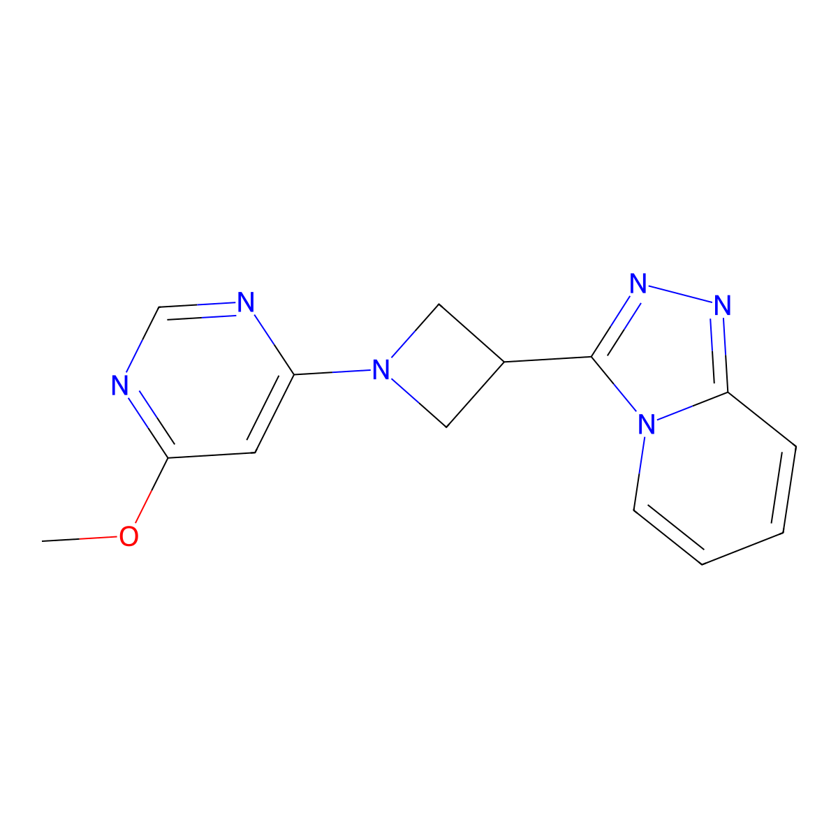 4-Methoxy-6-(3-{[1,2,4]triazolo[4,3-a]pyridin-3-yl}azetidin-1-yl)pyrimidine molecular structure, CAS 2877644-77-2