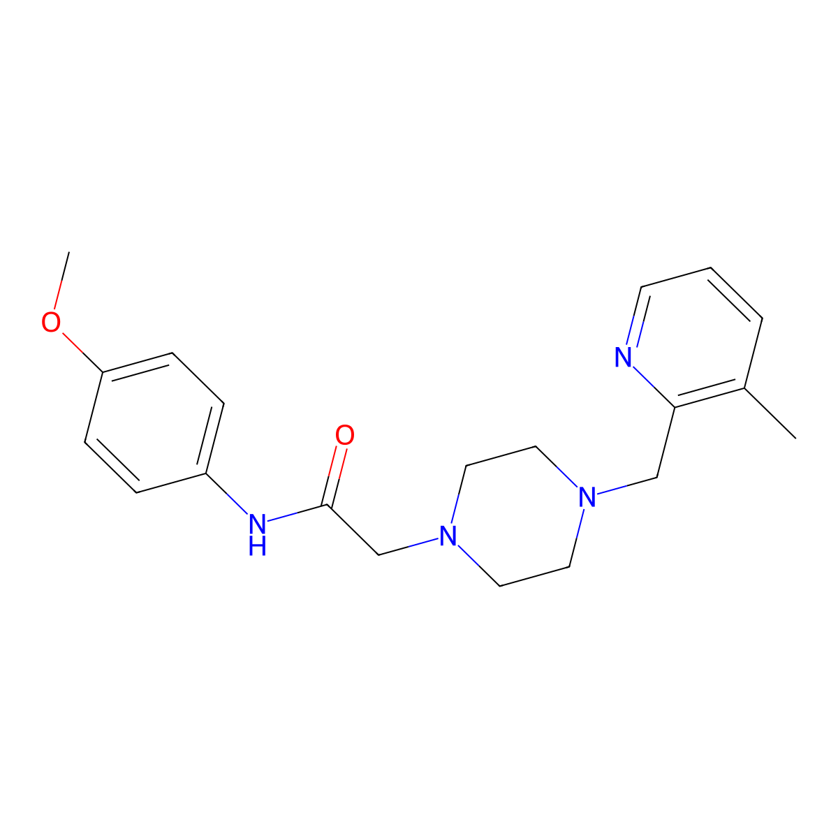 N-(4-methoxyphenyl)-2-{4-[(3-methylpyridin-2-yl)methyl]piperazin-1-yl}acetamide molecular structure, CAS 2877644-89-6