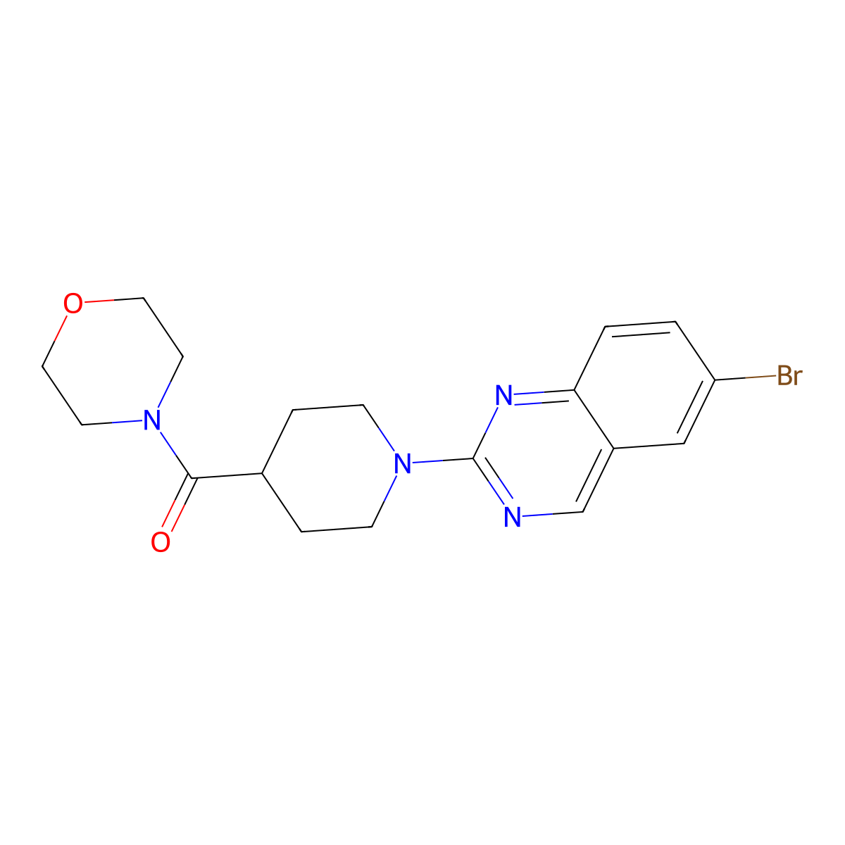 6-Bromo-2-[4-(morpholine-4-carbonyl)piperidin-1-yl]quinazoline molecular structure, CAS 2877645-63-9