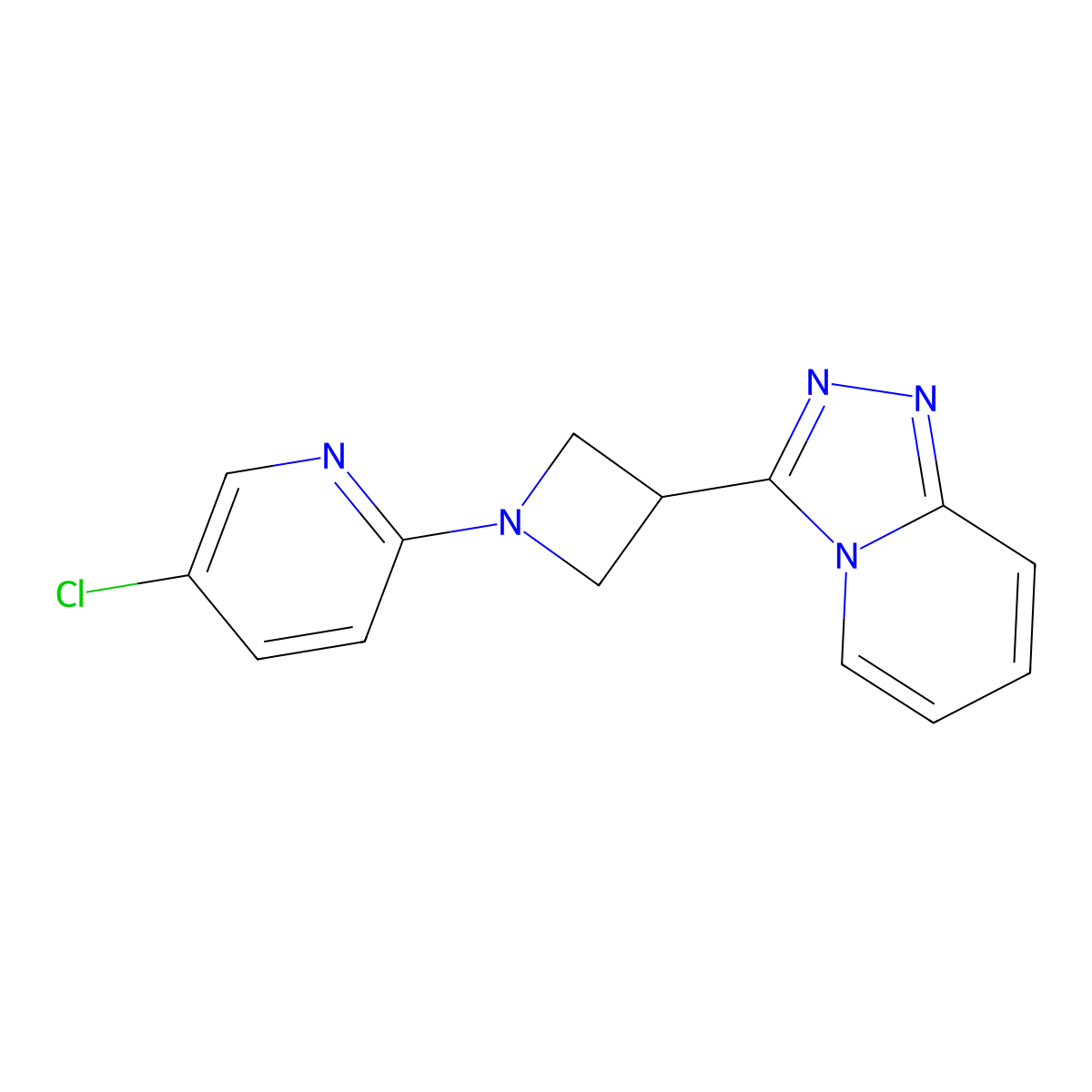 5-Chloro-2-(3-{[1,2,4]triazolo[4,3-a]pyridin-3-yl}azetidin-1-yl)pyridine molecular structure, CAS 2877645-73-1