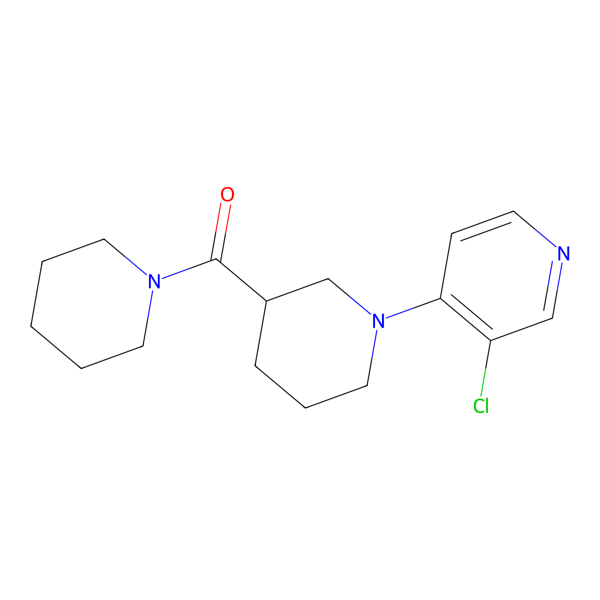 3-Chloro-4-[3-(piperidine-1-carbonyl)piperidin-1-yl]pyridine molecular structure, CAS 2877646-05-2
