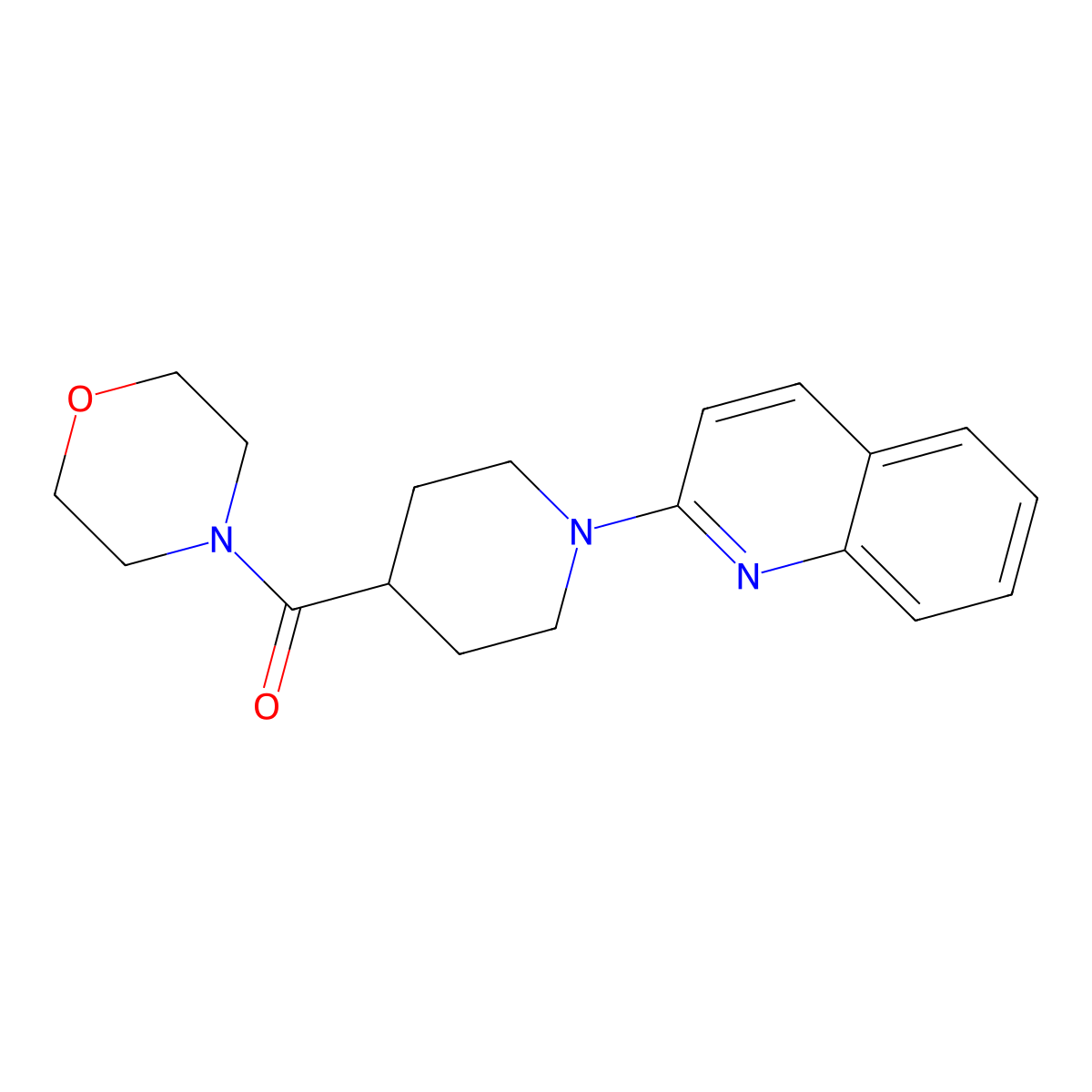 2-[4-(Morpholine-4-carbonyl)piperidin-1-yl]quinoline molecular structure, CAS 2877646-57-4