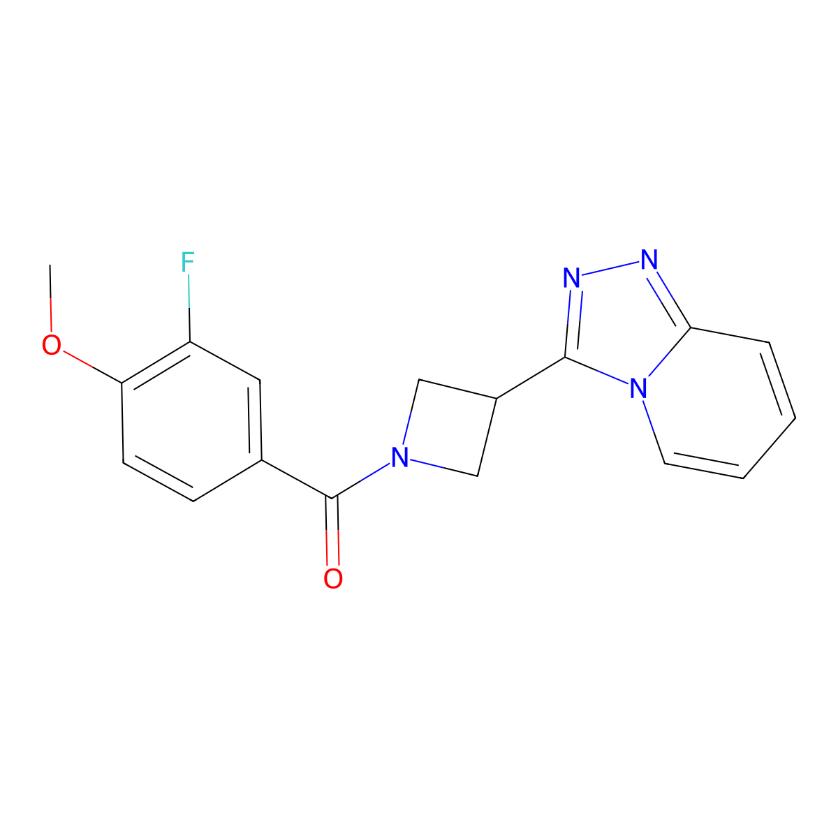 1-(3-Fluoro-4-methoxybenzoyl)-3-{[1,2,4]triazolo[4,3-a]pyridin-3-yl}azetidine molecular structure, CAS 2877647-96-4