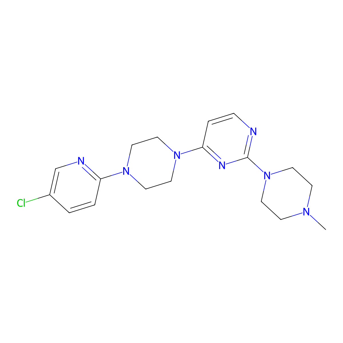 4-[4-(5-Chloropyridin-2-yl)piperazin-1-yl]-2-(4-methylpiperazin-1-yl)pyrimidine molecular structure, CAS 2877648-97-8