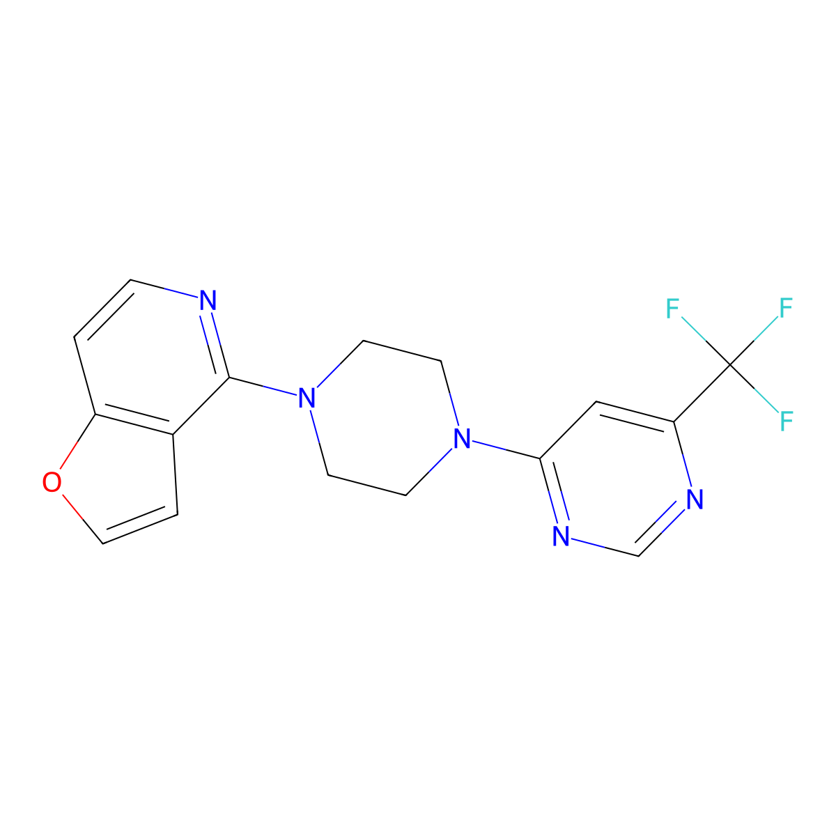 4-(4-{Furo[3,2-c]pyridin-4-yl}piperazin-1-yl)-6-(trifluoromethyl)pyrimidine molecular structure, CAS 2877649-66-4