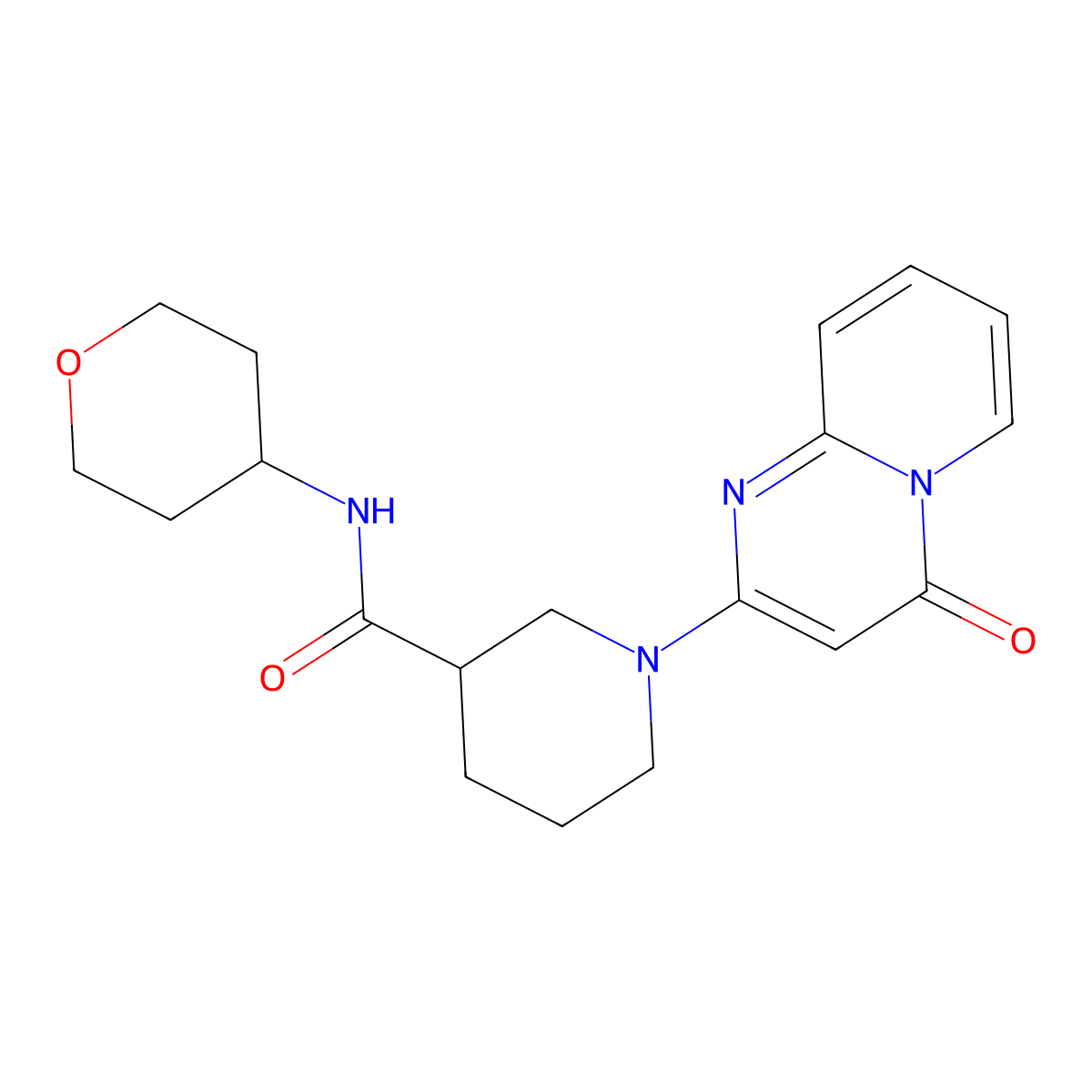 N-(oxan-4-yl)-1-{4-oxo-4H-pyrido[1,2-a]pyrimidin-2-yl}piperidine-3-carboxamide molecular structure, CAS 2877649-93-7