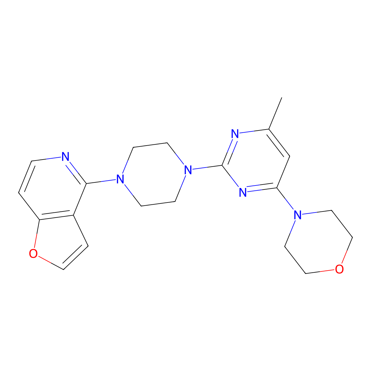 4-[2-(4-{Furo[3,2-c]pyridin-4-yl}piperazin-1-yl)-6-methylpyrimidin-4-yl]morpholine molecular structure, CAS 2877650-93-4