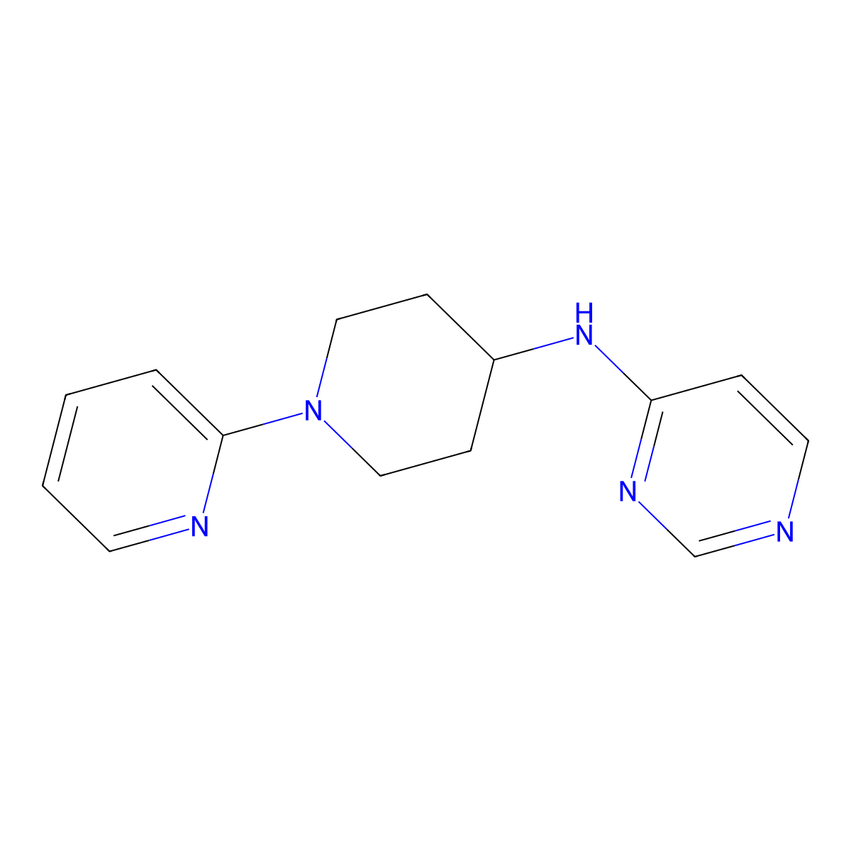 N-[1-(pyridin-2-yl)piperidin-4-yl]pyrimidin-4-amine molecular structure, CAS 2877651-08-4