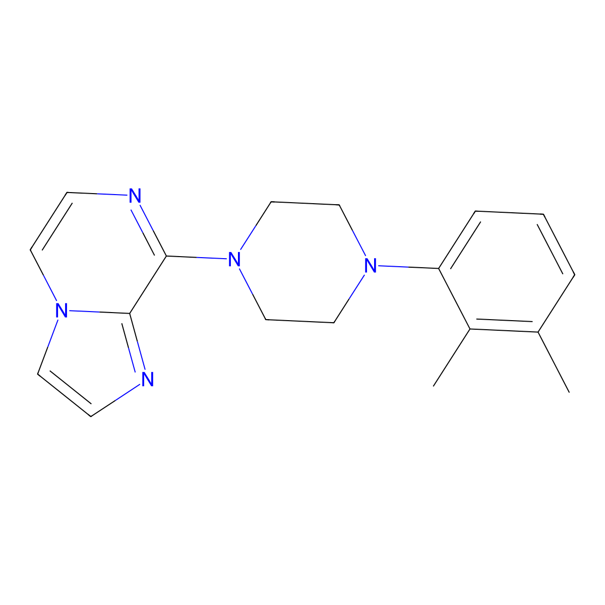 1-(2,3-Dimethylphenyl)-4-{imidazo[1,2-a]pyrazin-8-yl}piperazine molecular structure, CAS 2877653-11-5