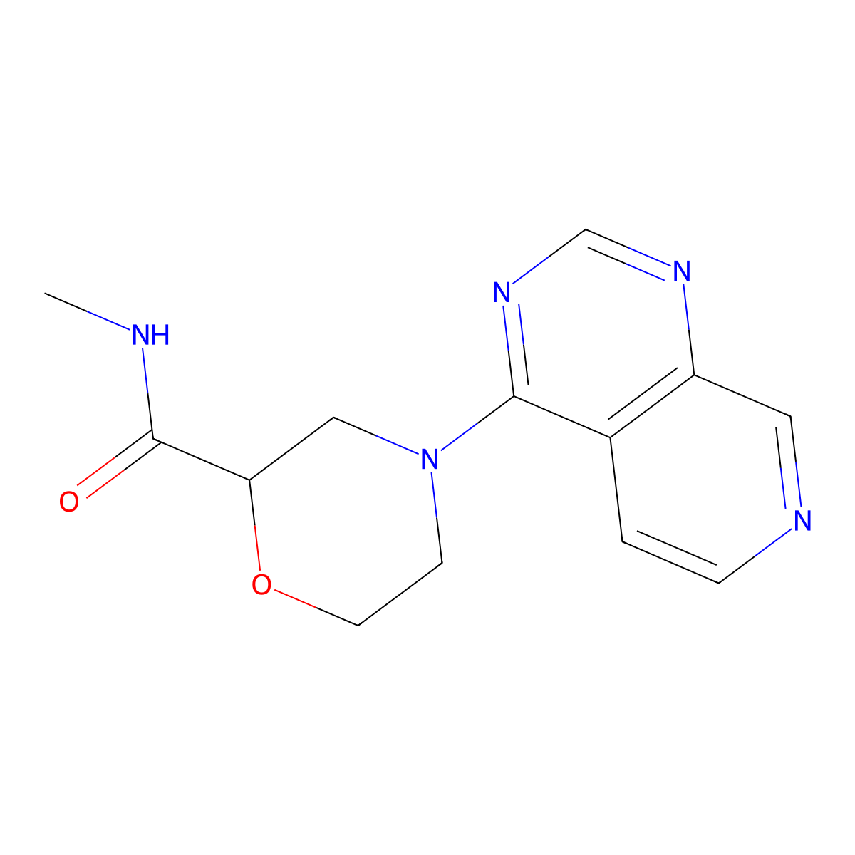 N-methyl-4-{pyrido[3,4-d]pyrimidin-4-yl}morpholine-2-carboxamide molecular structure, CAS 2877654-38-9