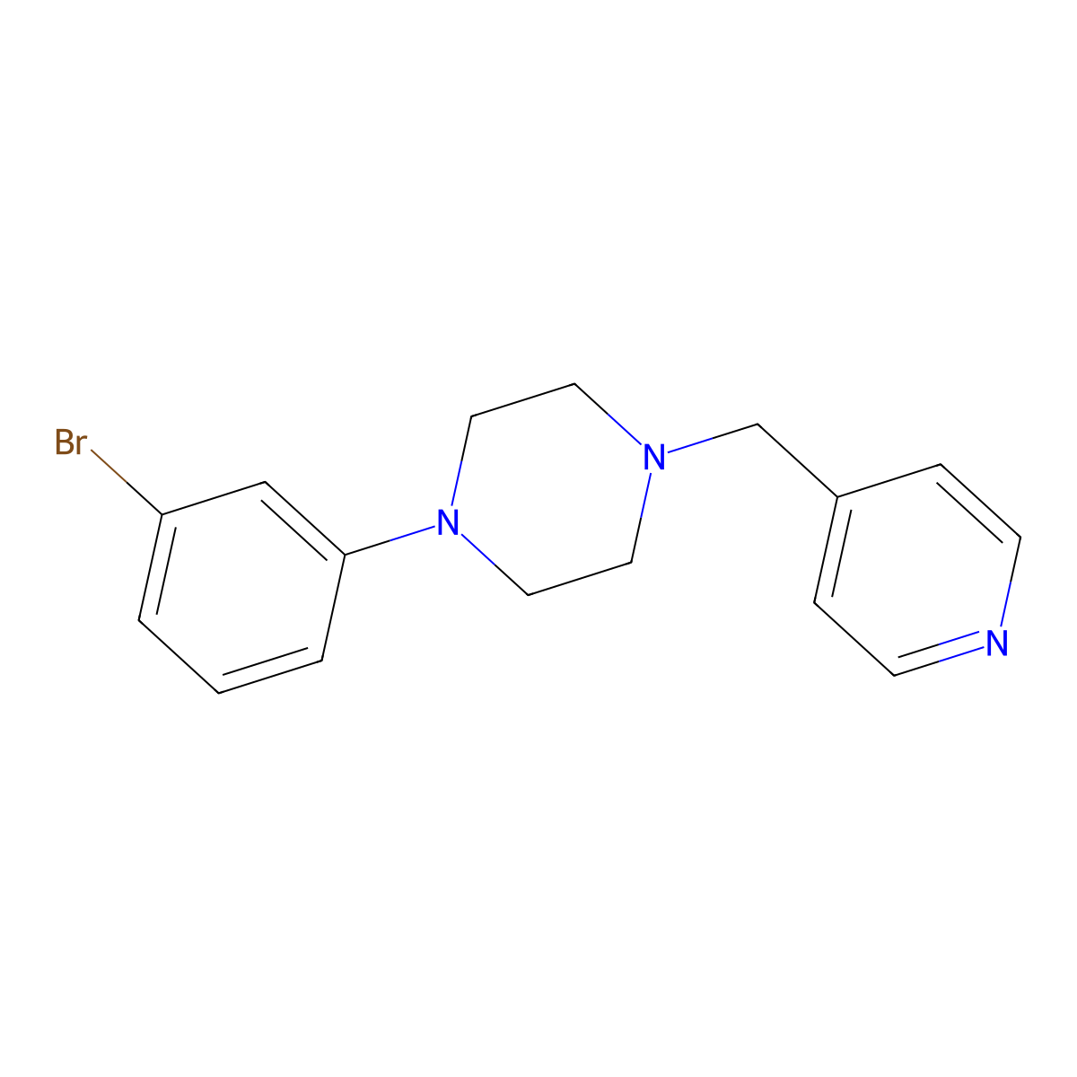 1-(3-Bromophenyl)-4-[(pyridin-4-yl)methyl]piperazine molecular structure, CAS 2877654-46-9