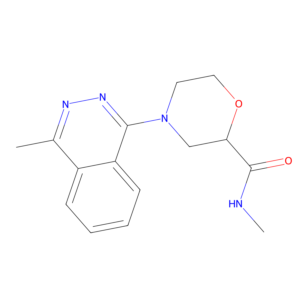 N-methyl-4-(4-methylphthalazin-1-yl)morpholine-2-carboxamide molecular structure, CAS 2877654-60-7