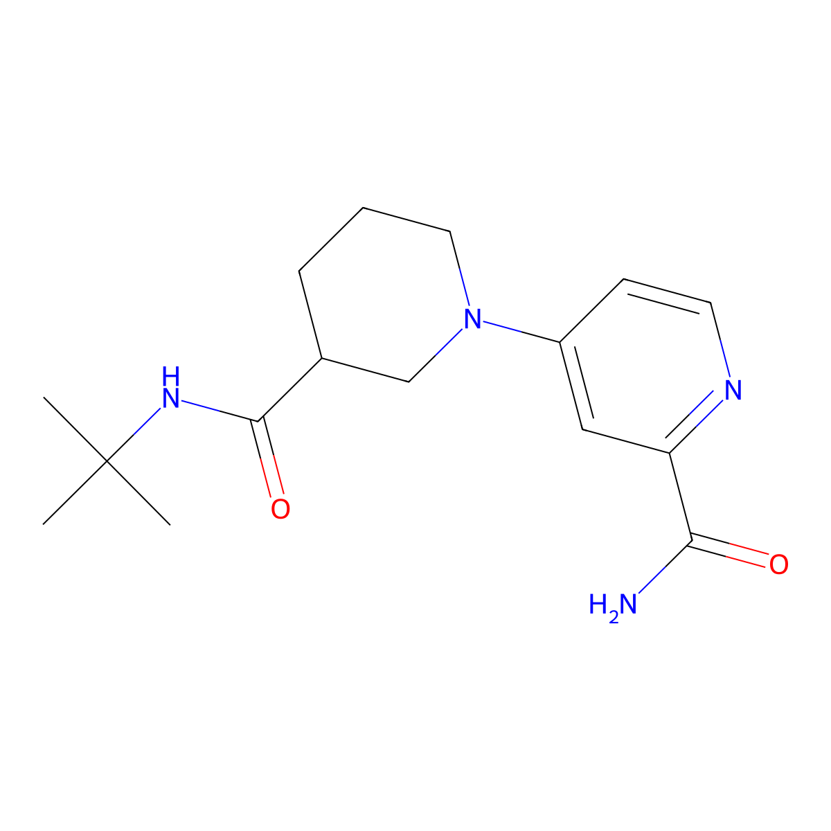 4-[3-(Tert-butylcarbamoyl)piperidin-1-yl]pyridine-2-carboxamide molecular structure, CAS 2877656-25-0