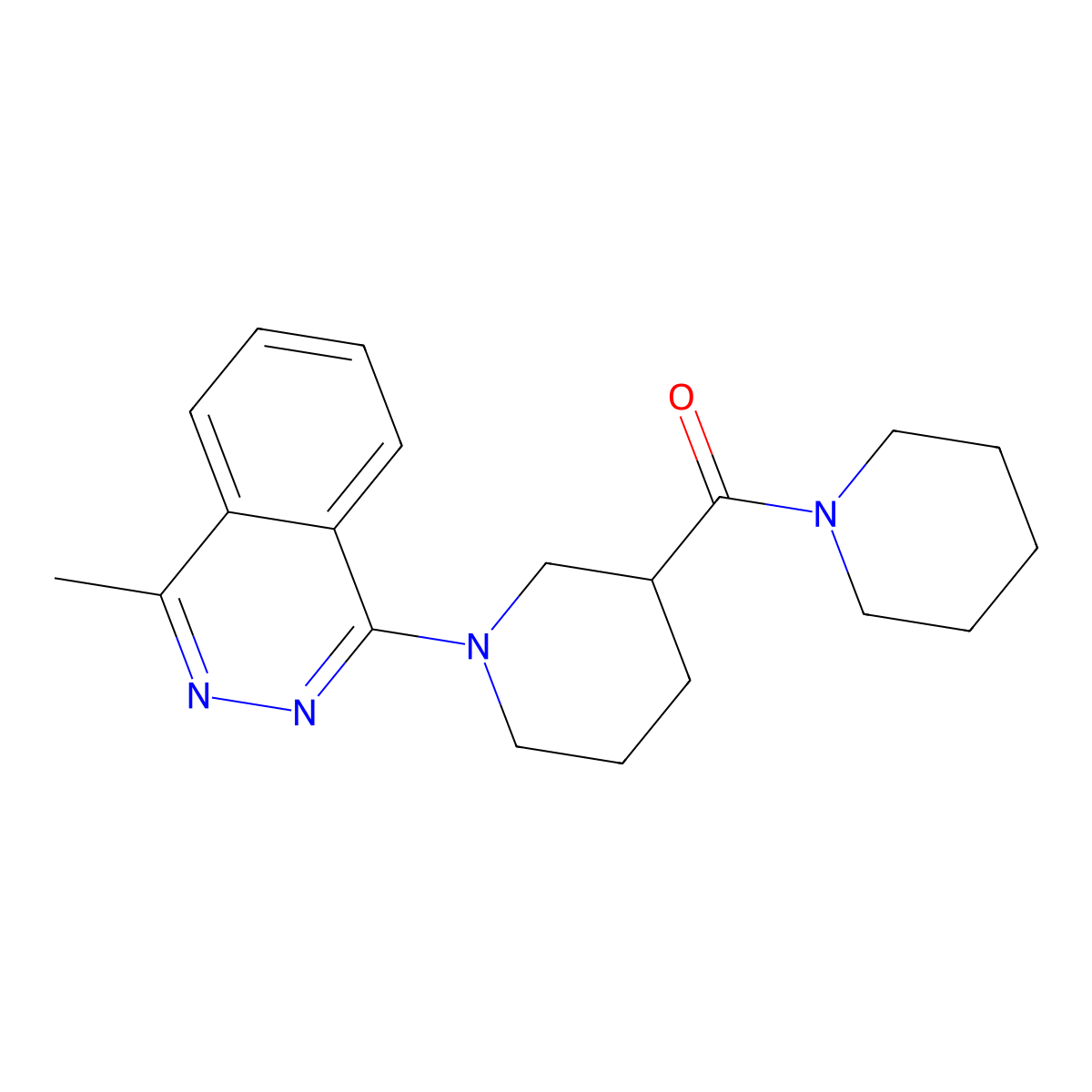 1-Methyl-4-[3-(piperidine-1-carbonyl)piperidin-1-yl]phthalazine molecular structure, CAS 2877656-95-4