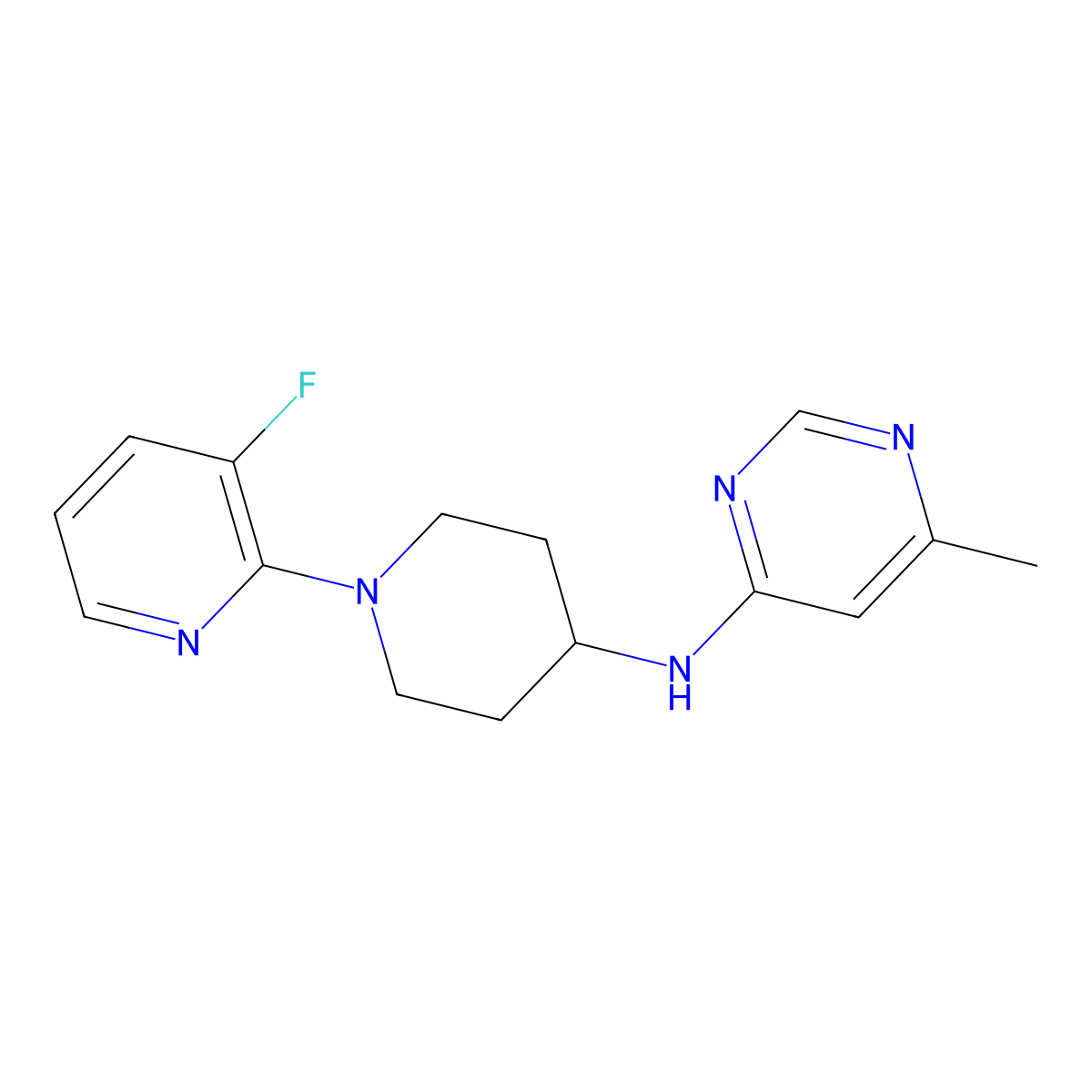 N-[1-(3-fluoropyridin-2-yl)piperidin-4-yl]-6-methylpyrimidin-4-amine molecular structure, CAS 2877657-35-5